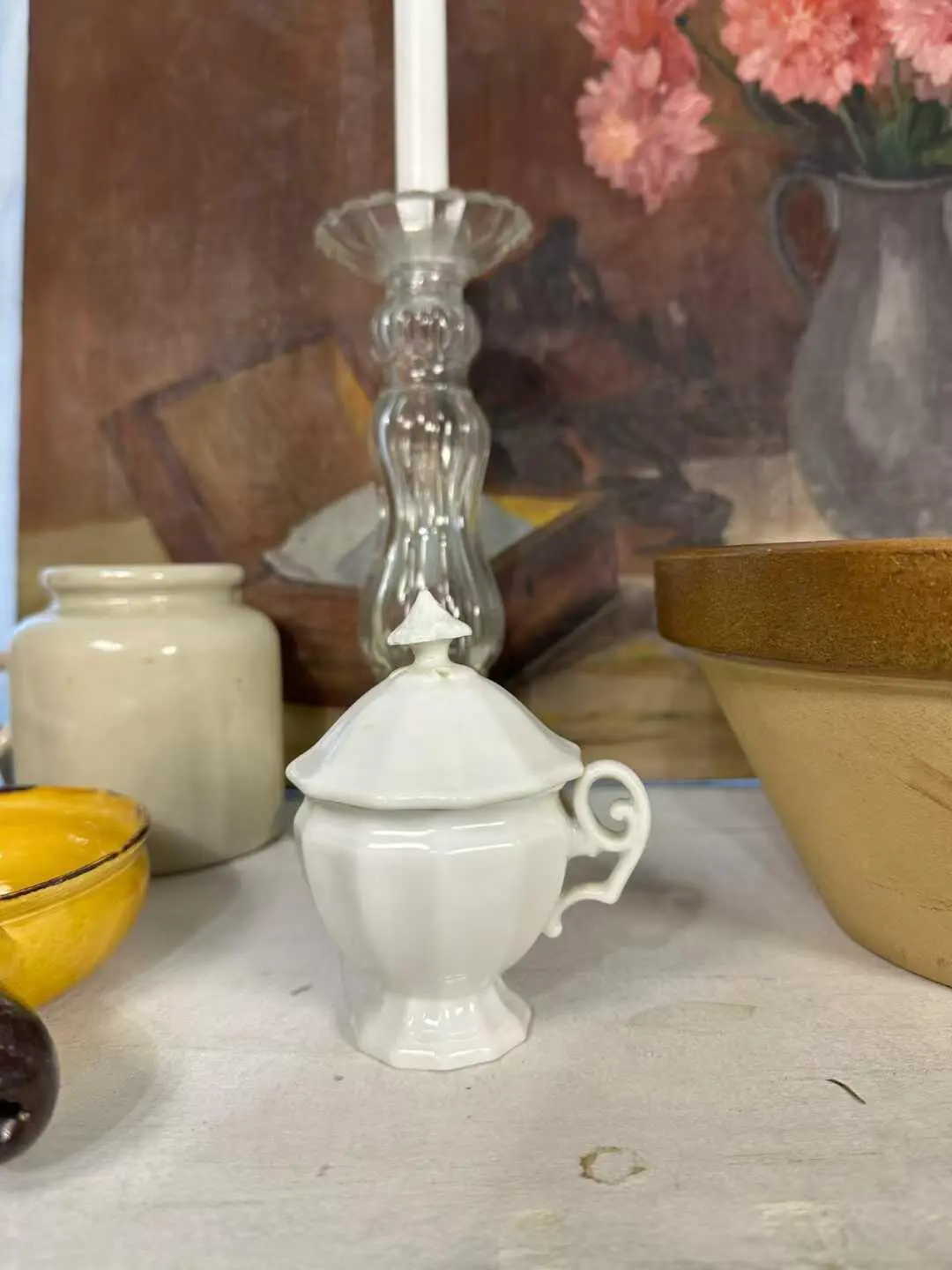 French Vintage Cream Jug, Elegant Form, Unmarked Base