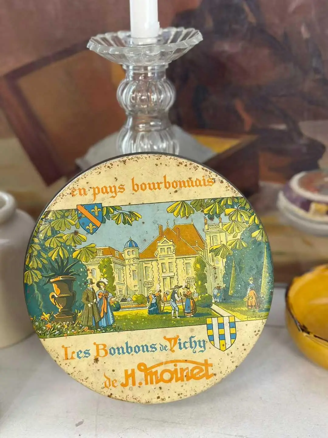 Late 19th-Century French Vichy Candy Tin