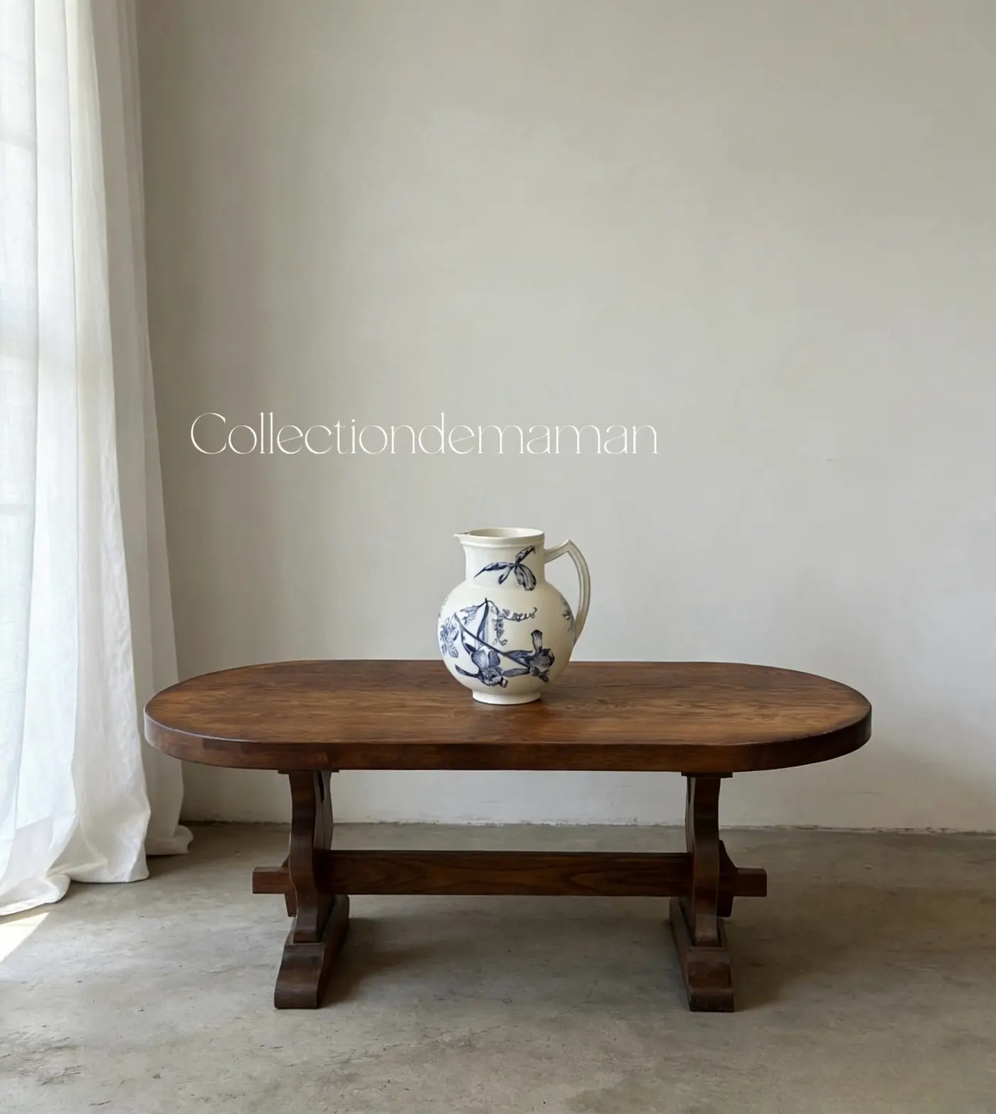 French Vintage Monastery-Style Low Table