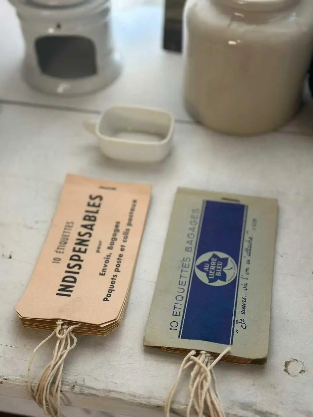 Pair of French Luggage/Parcel Paper Labels, 1920s-1930s