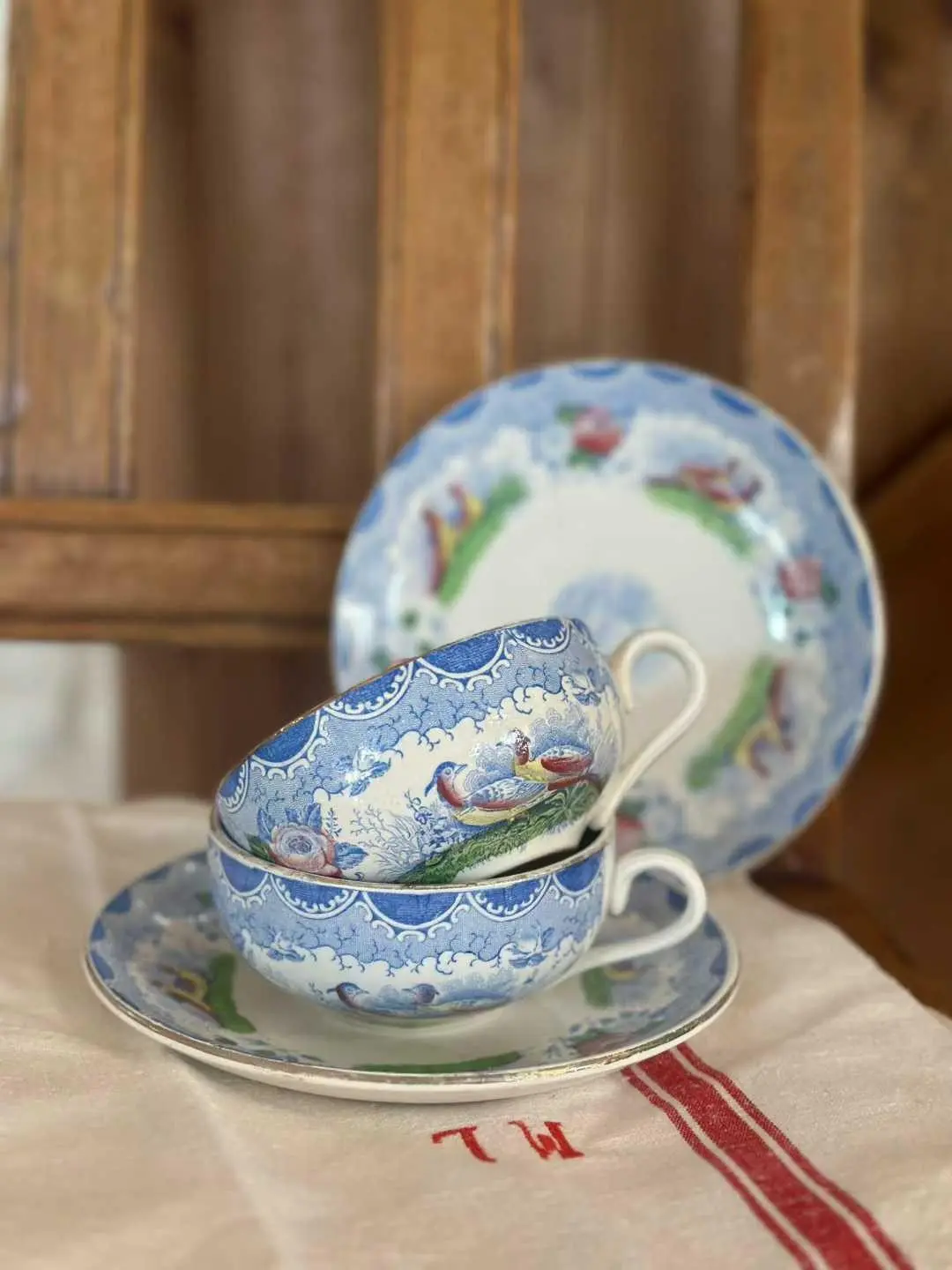 Sarreguemines Antique Mandarin Duck Teacup, 180 ml