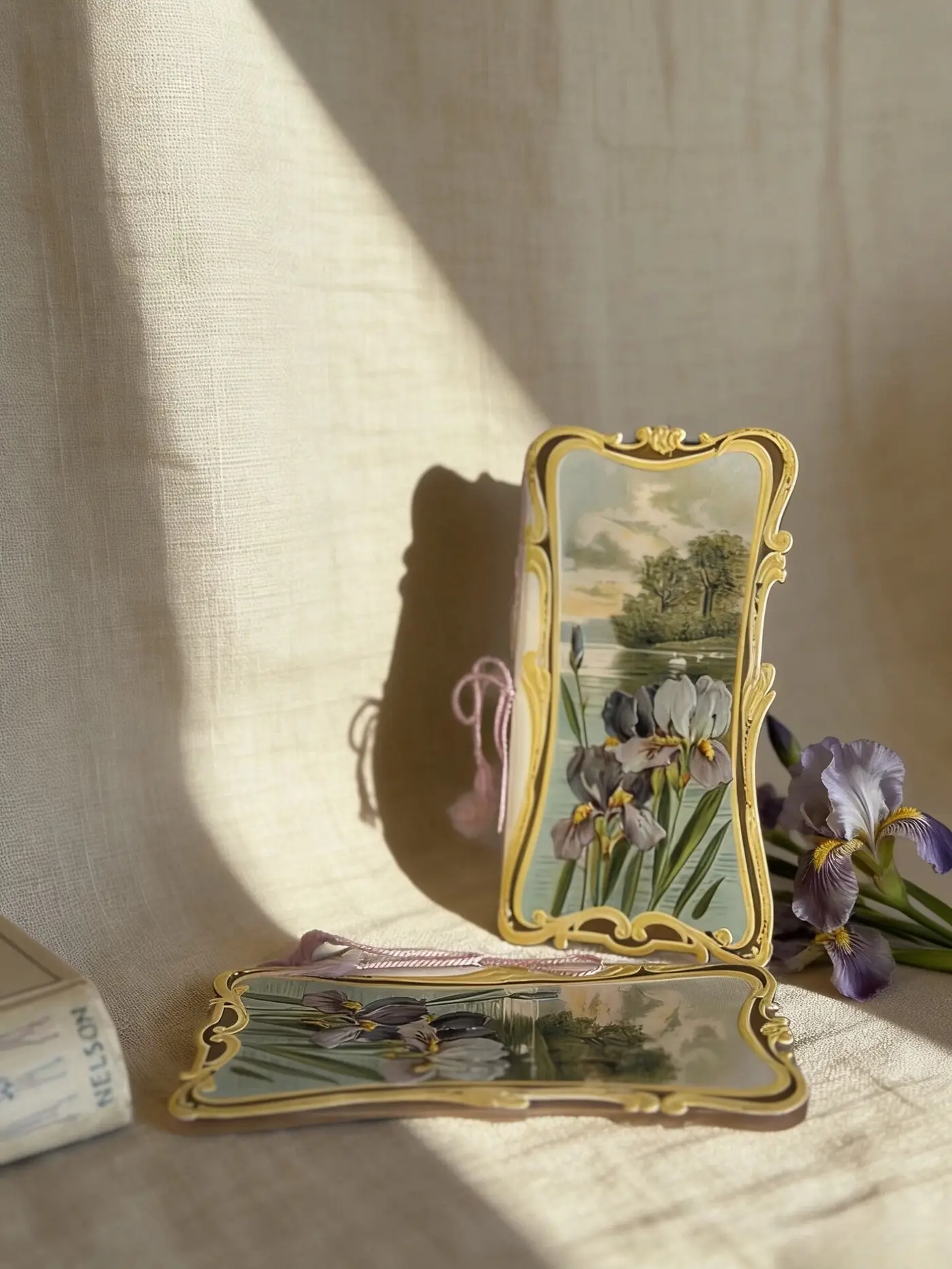 Antique French Iris Greeting Card