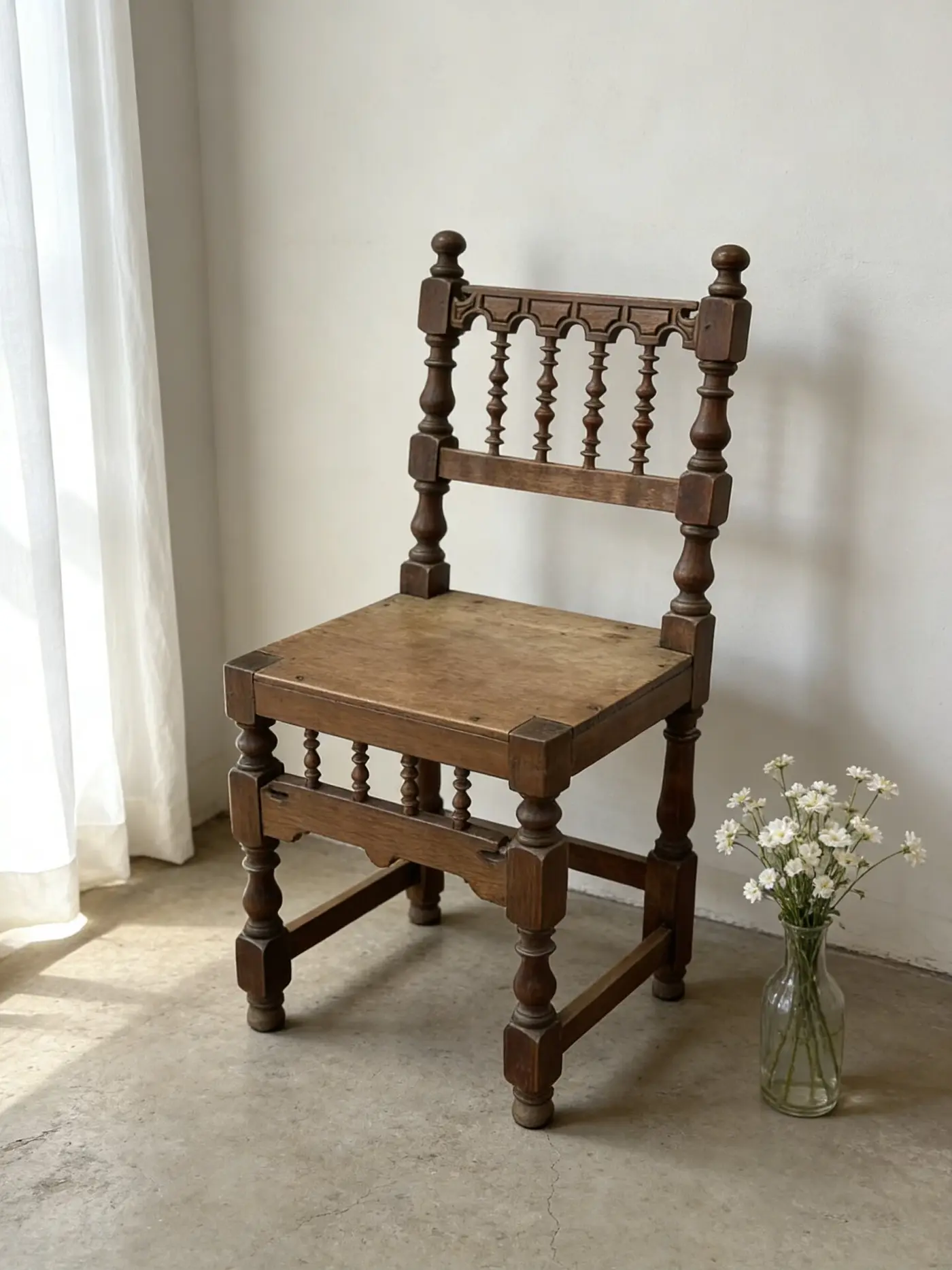 French Vintage Solid Wood Chair