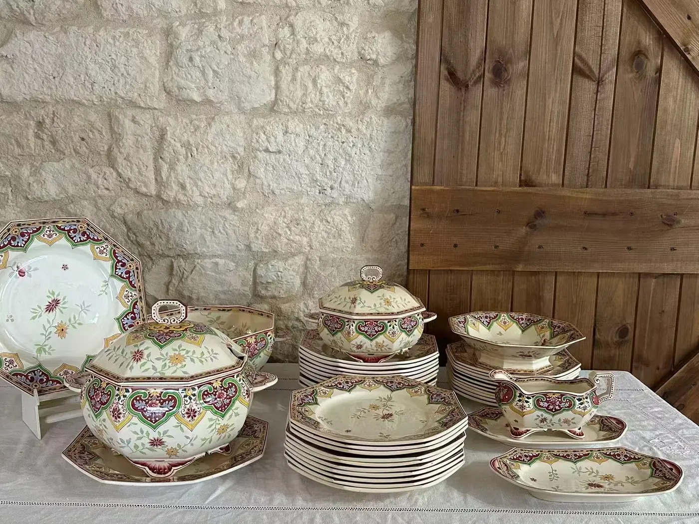 Vintage Sarreguemines "Beijing" Tableware Collection, France