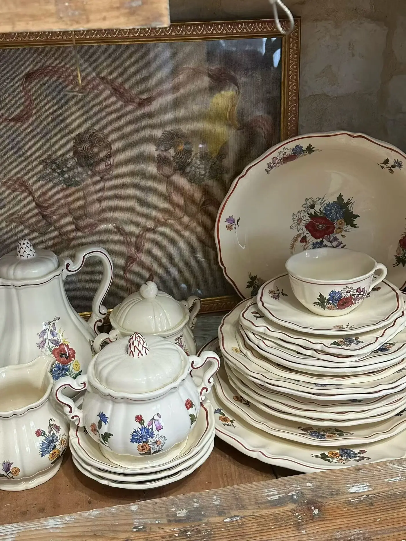 French Vintage Sarreguemines Country Series Collection