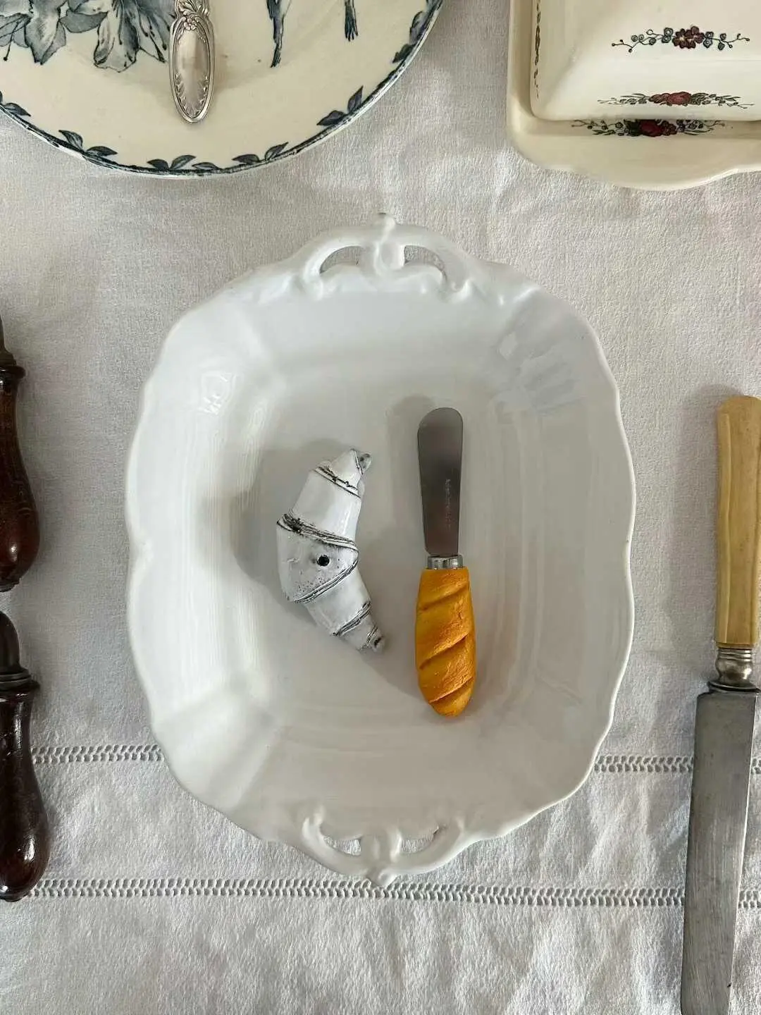 Antique Dutch Petrus Regout Two-Handled Small Tray