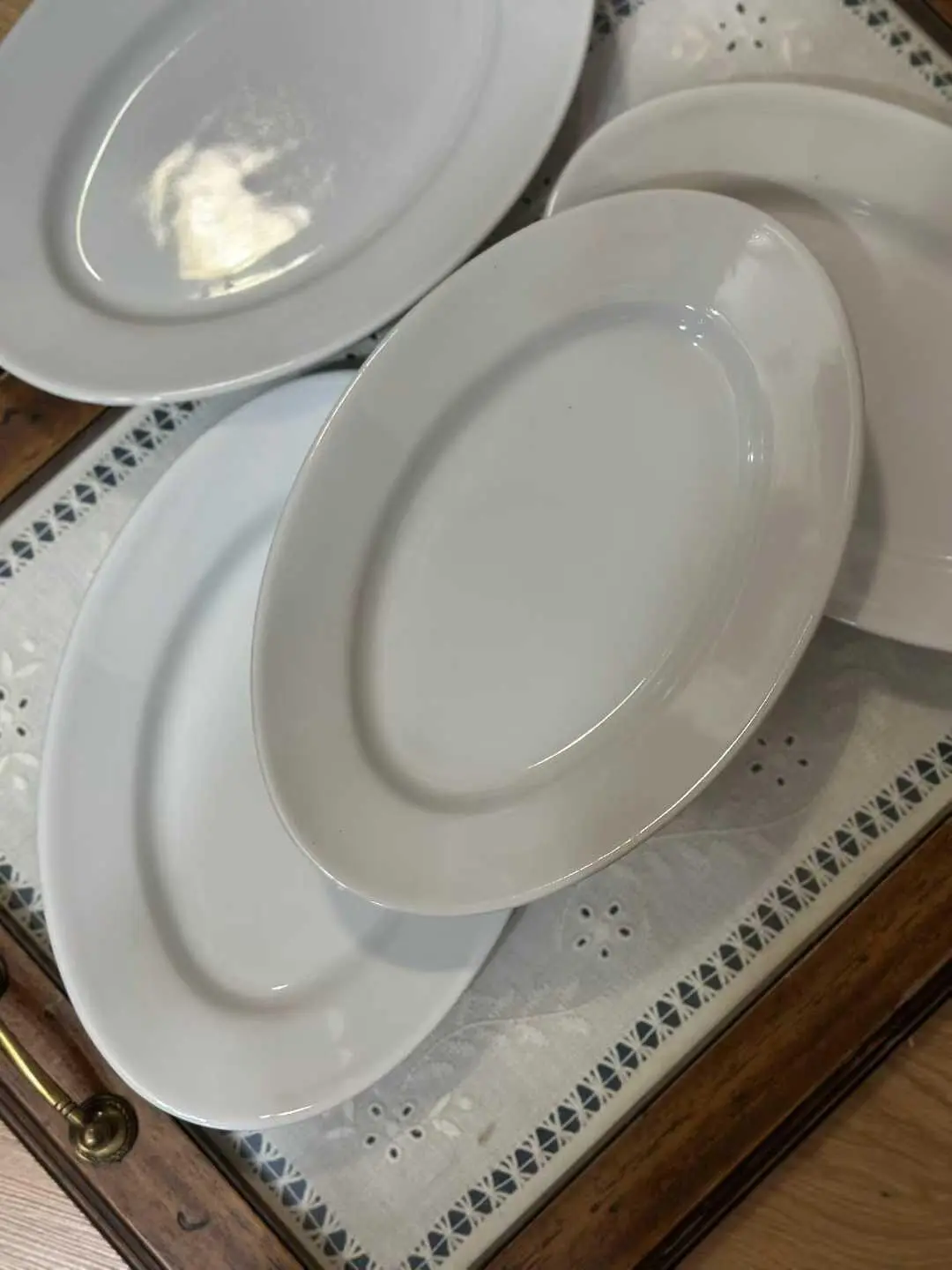 Italian Small White Oval Porcelain Dish, c. 1980