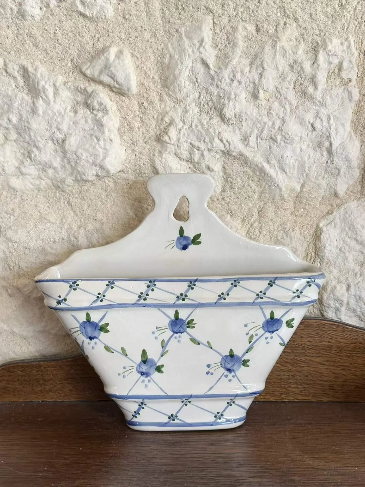 French Vintage Hand-Painted Coffee Filter Holder