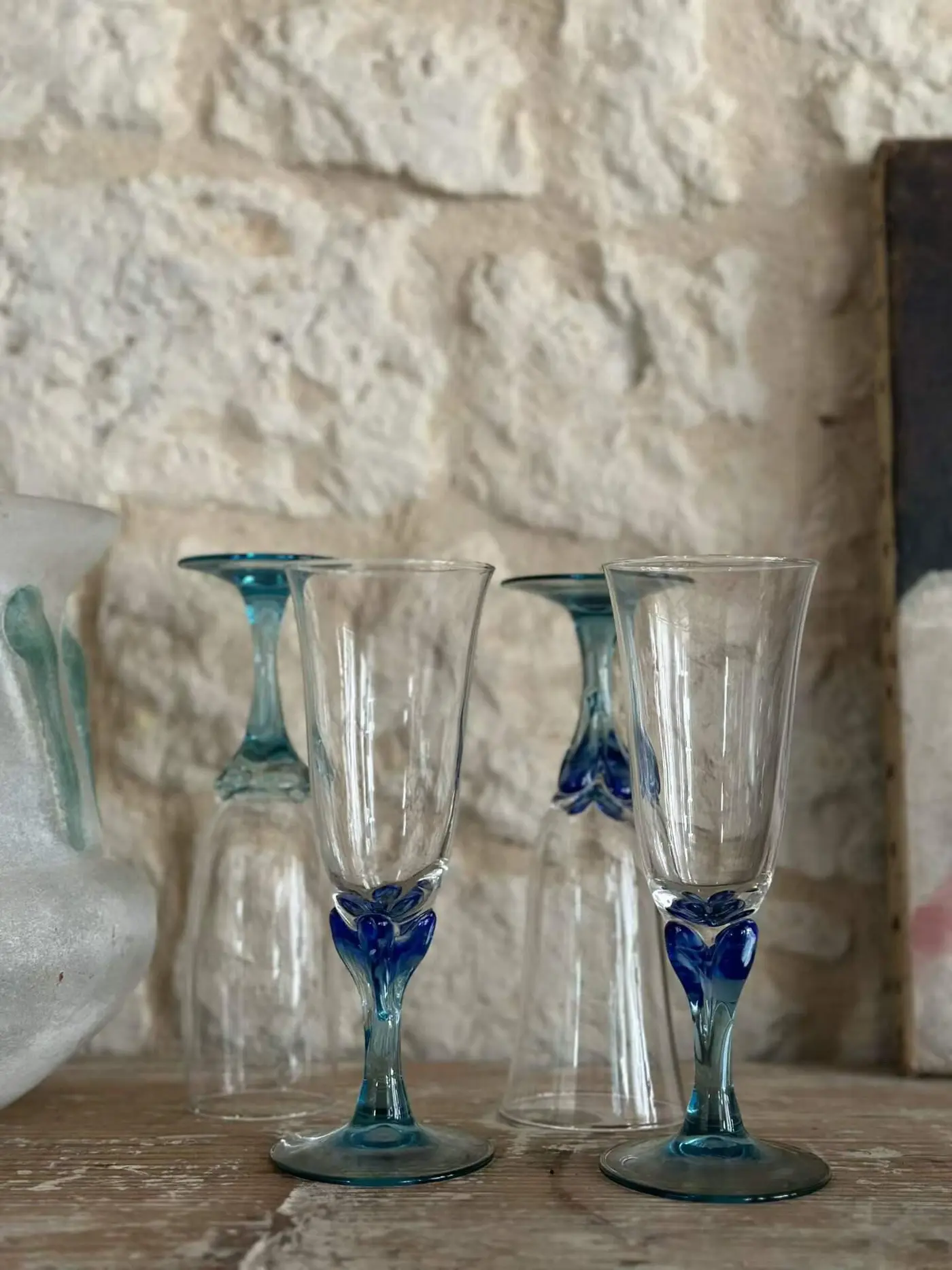 Vintage Glass Champagne Glass