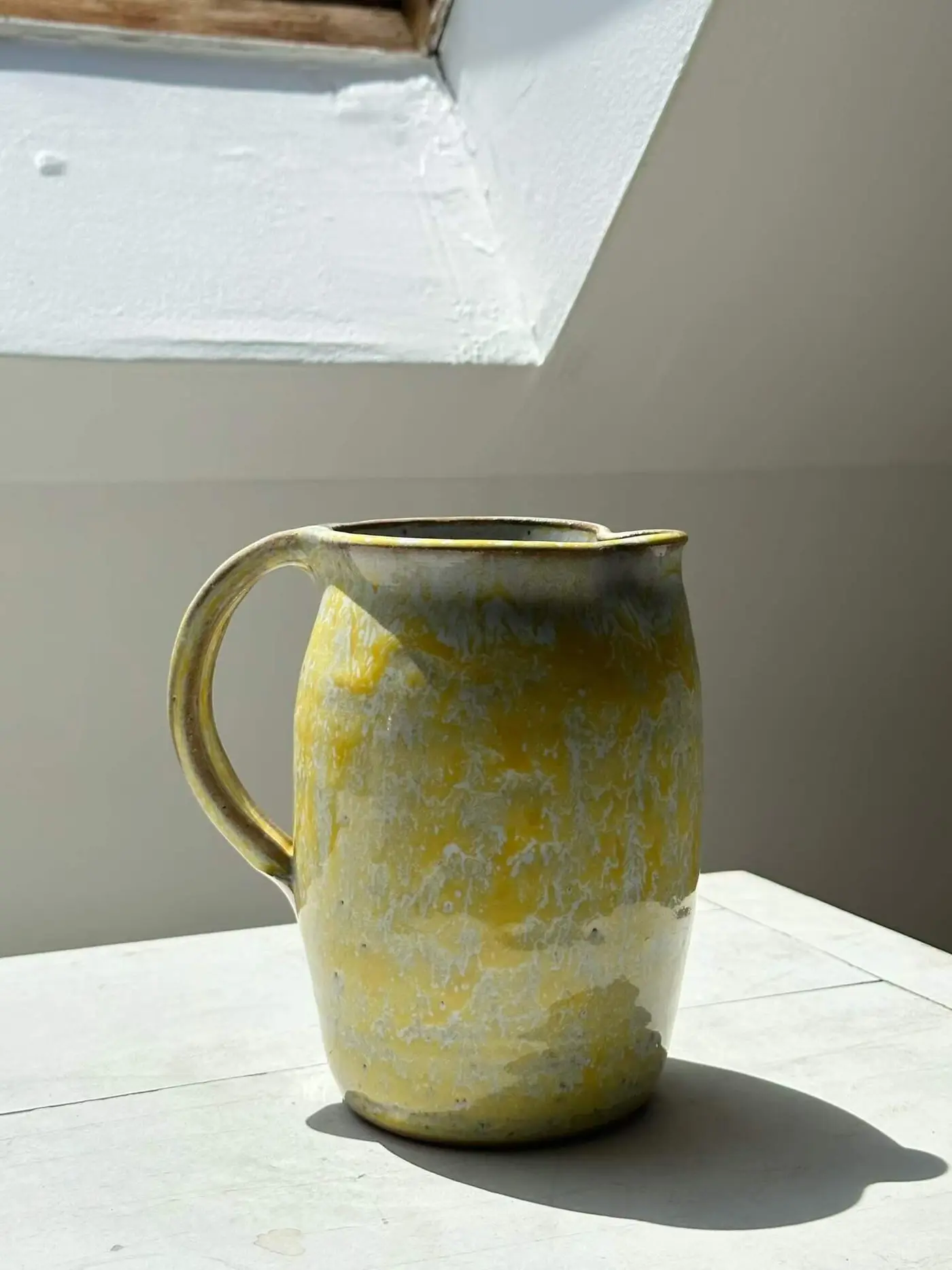 French vintage ceramic jar, 18 cm