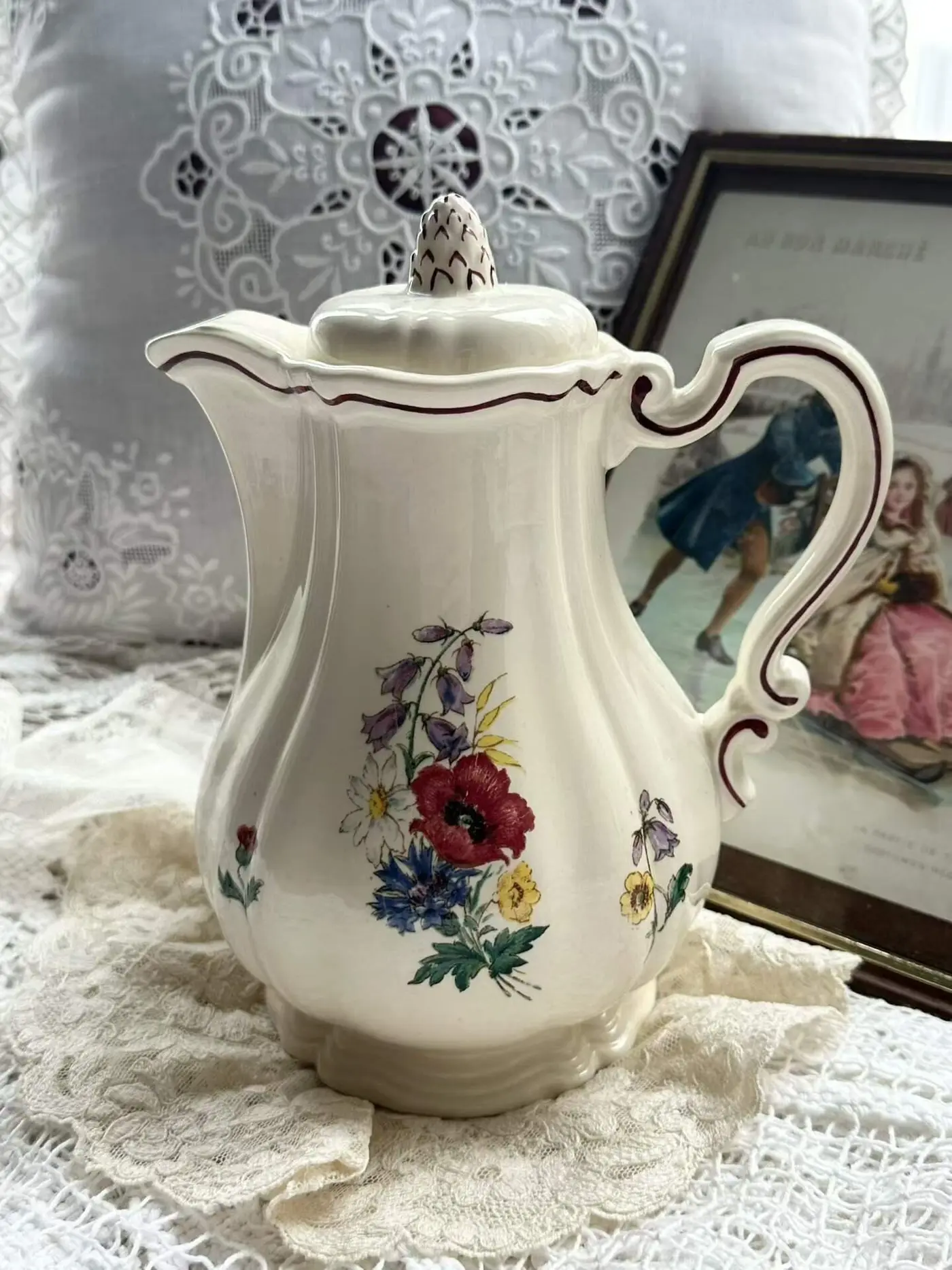 Sarreguemines Country Series Coffee Pot