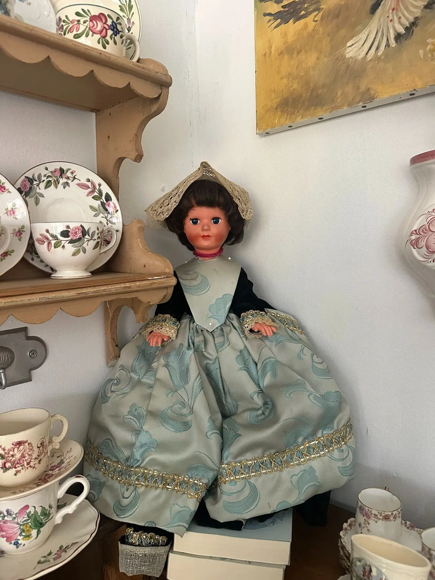 French Vintage Large Traditional Costume Doll, 44 cm