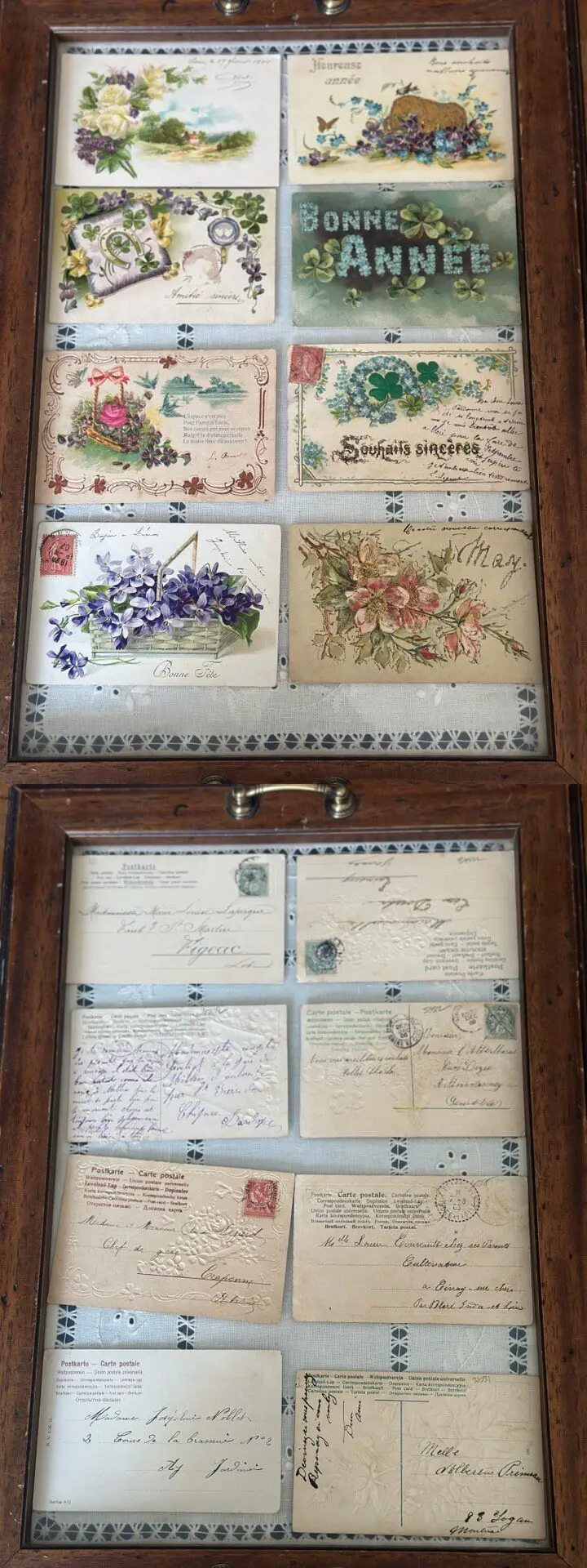 French Antique Floral Postcards (Circa 100 Years Old)