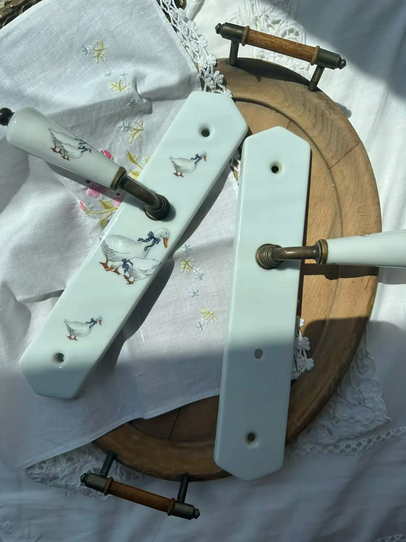 Pair of French Vintage Door Handles