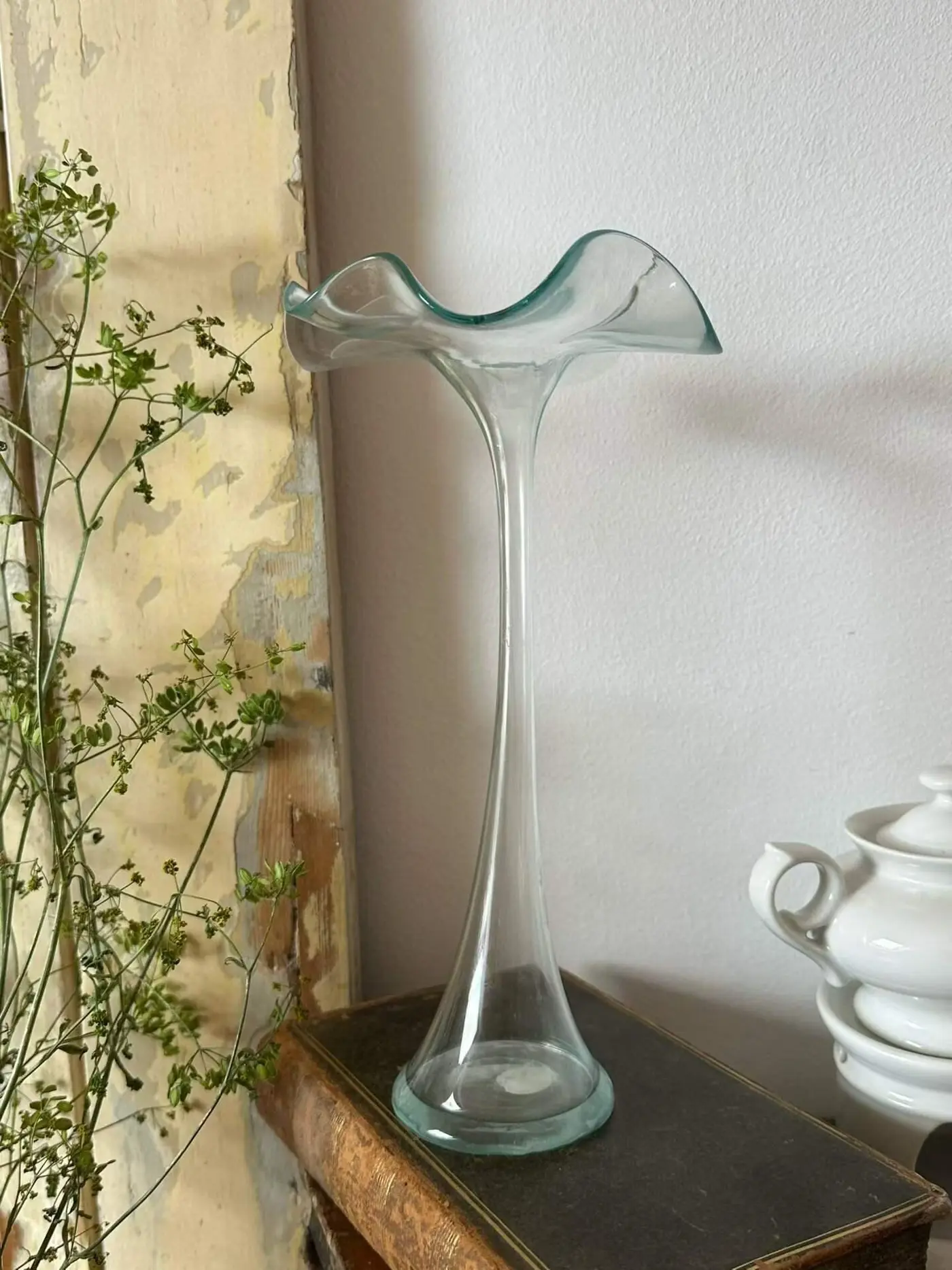 Spanish Vintage Glass Vase