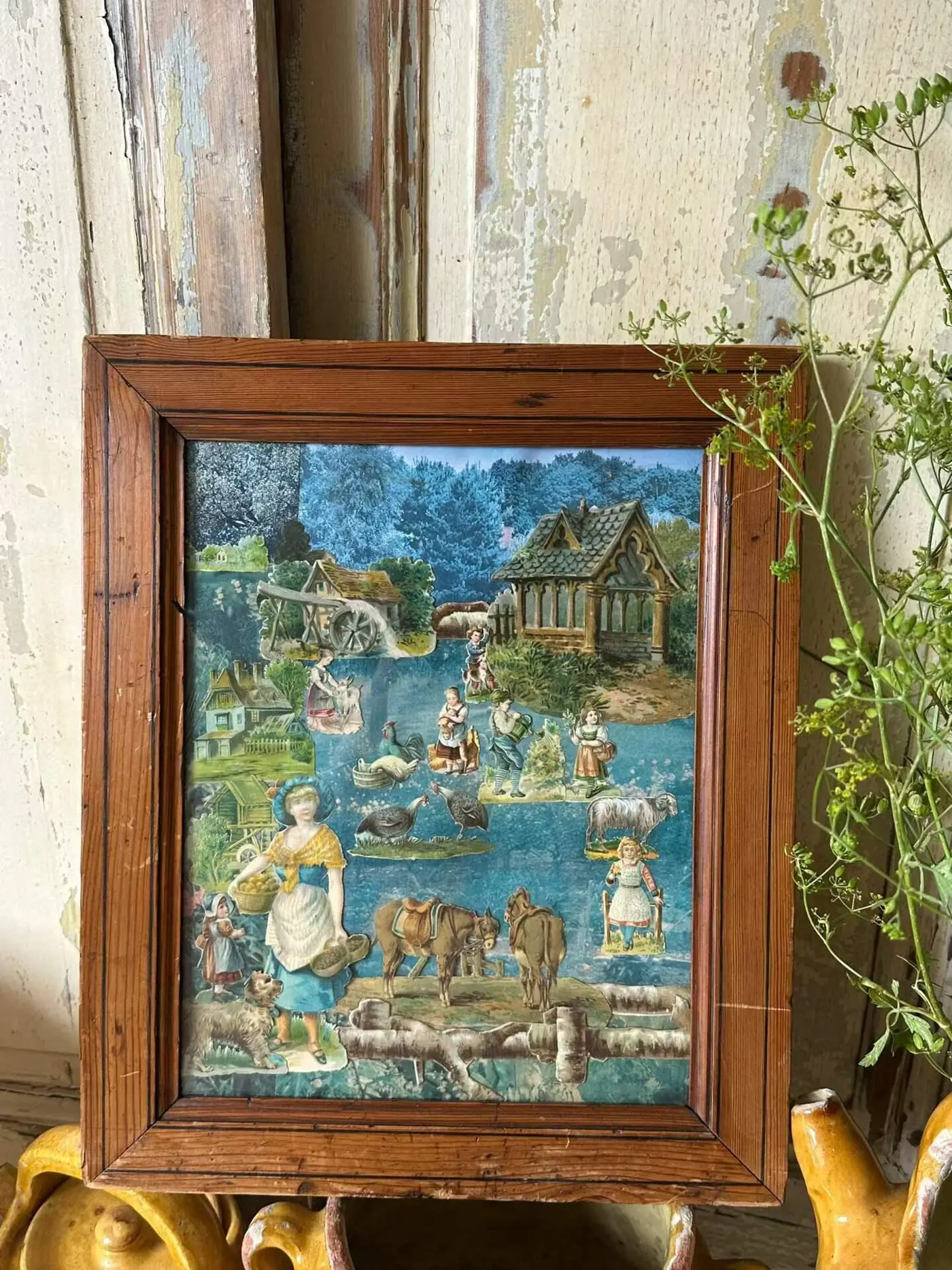 French Vintage Pastoral Collage