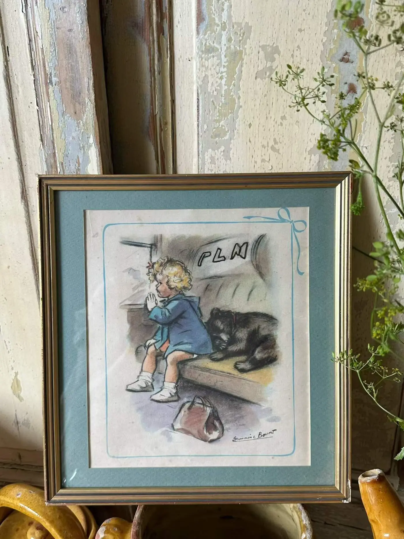Vintage Print by French Illustrator Germaine Bouret (1907–1953)