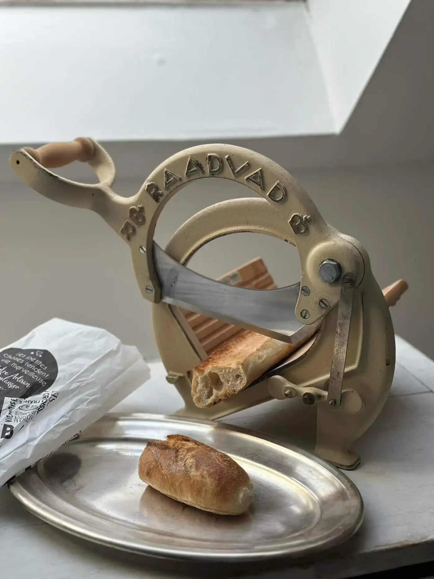 Vintage Danish Hand-Operated Bread Slicer