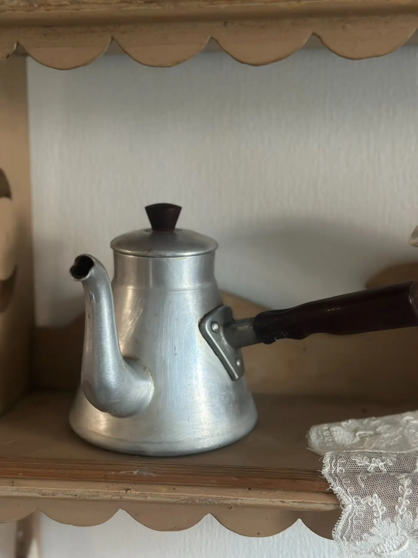 Vintage French Aluminum Long-Spout Coffee Pot — TOURNUS FRANCE