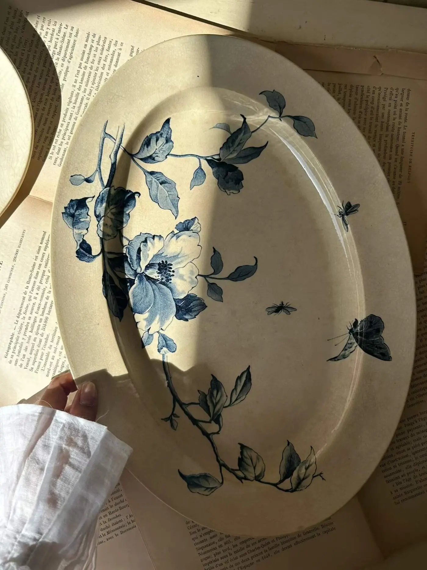Gien Vintage 'Summer' Large Oval Platter, 40 x 28 cm