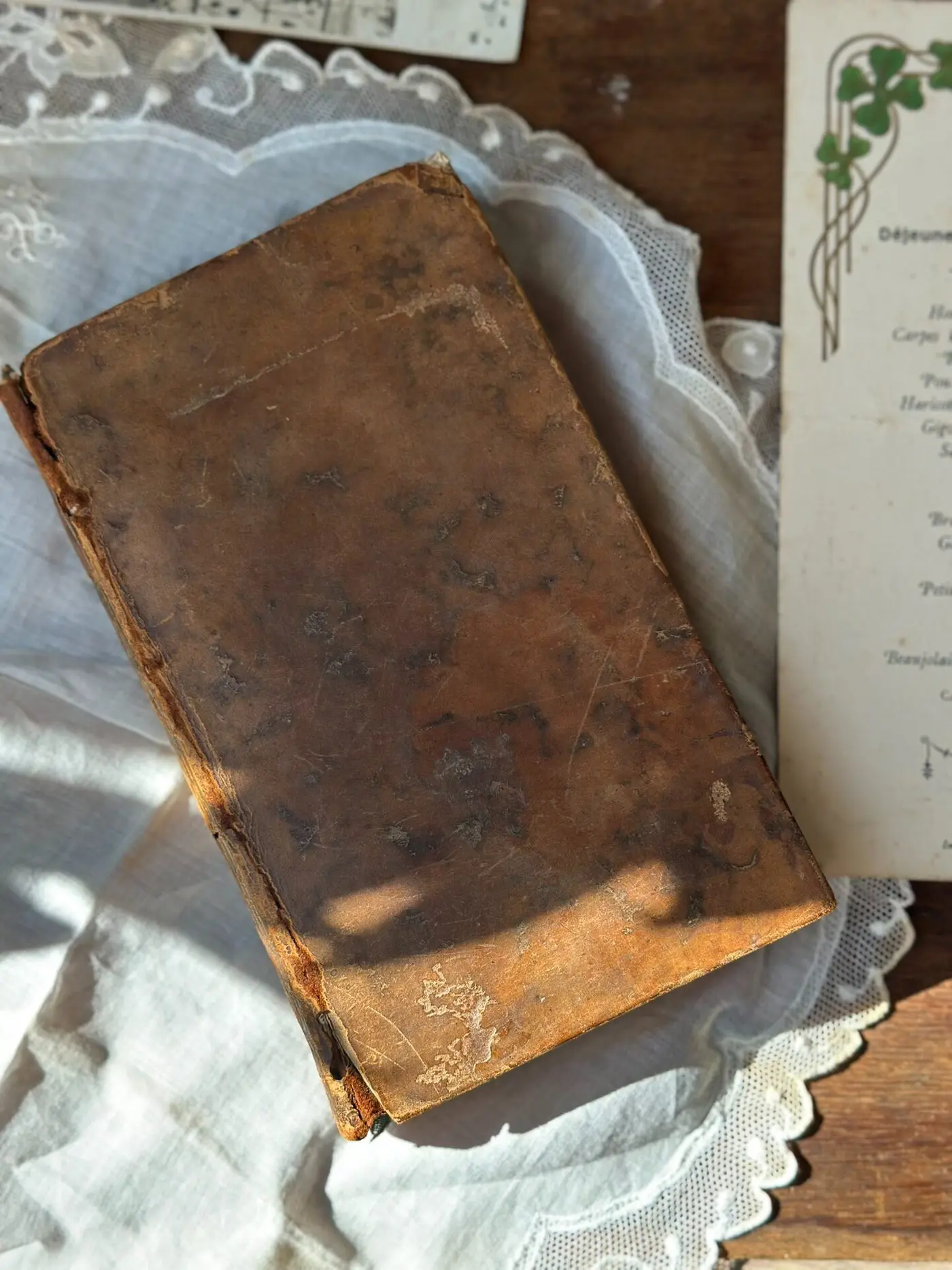 1752 Paris Antique Book — Full Leather Gilt Binding (274 Years Old)