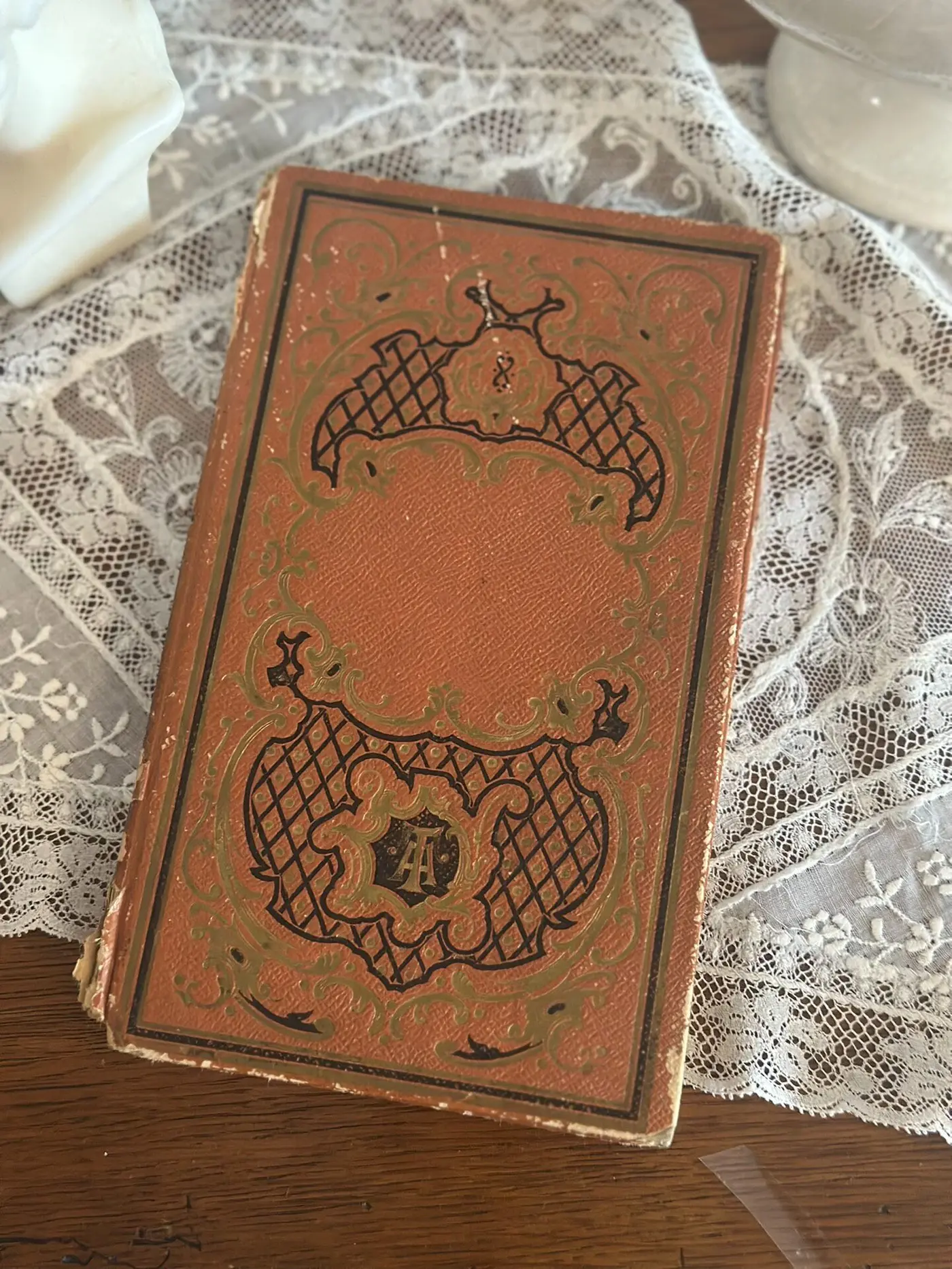 Antique French Book — History of King Saint Louis, Engravings, Gilt-Stamped Binding