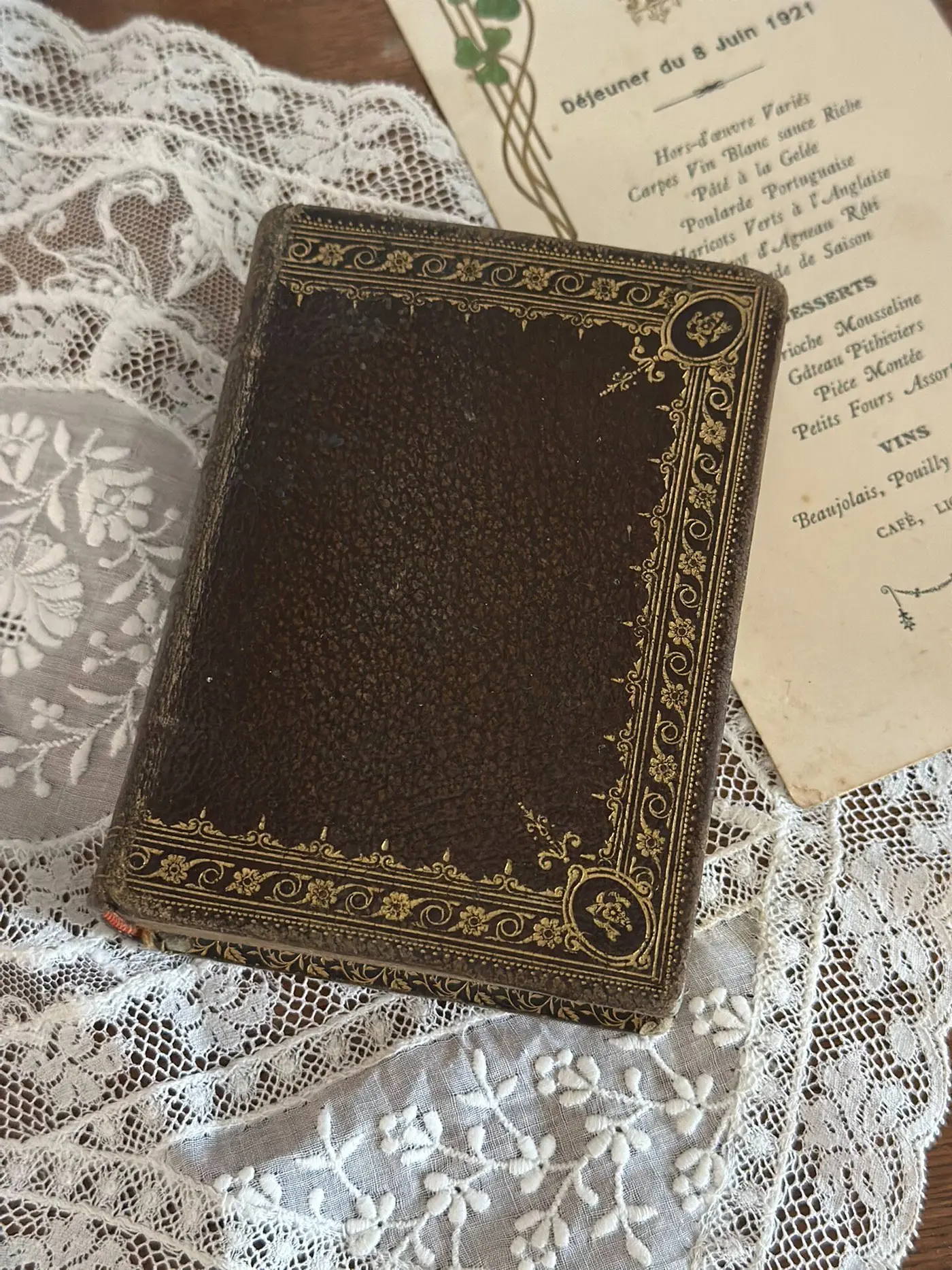 Antique French Miniature Book Petit Missel — Gilt Leather Binding, Late 19th–Early 20th Century