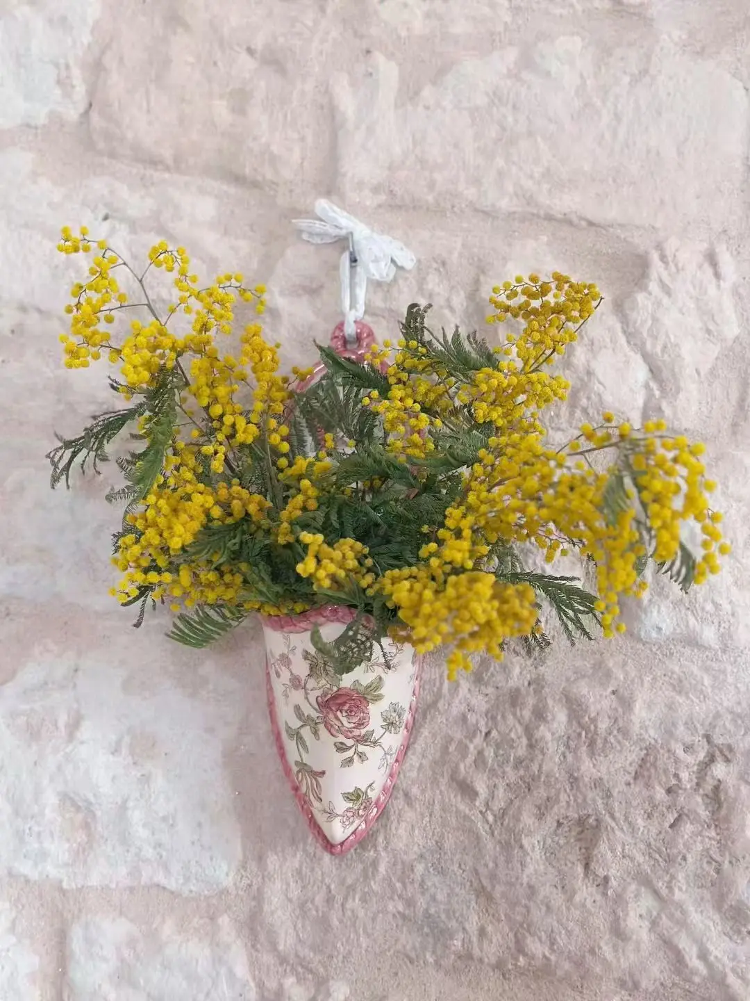French Longchamp Vintage Wall-Mounted Ceramic Shoe-Shaped Vase
