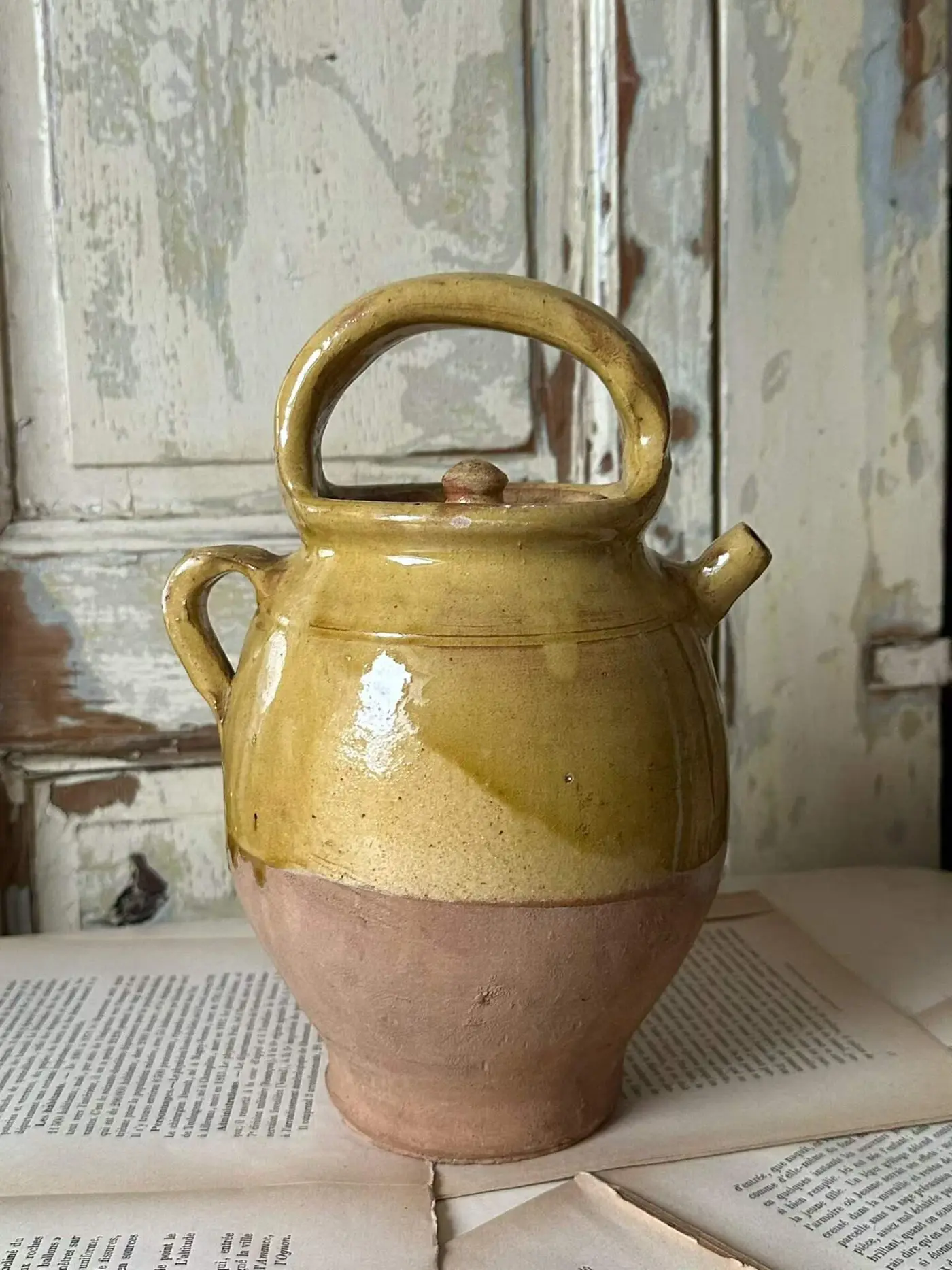 French Vintage Ceramic Jar
