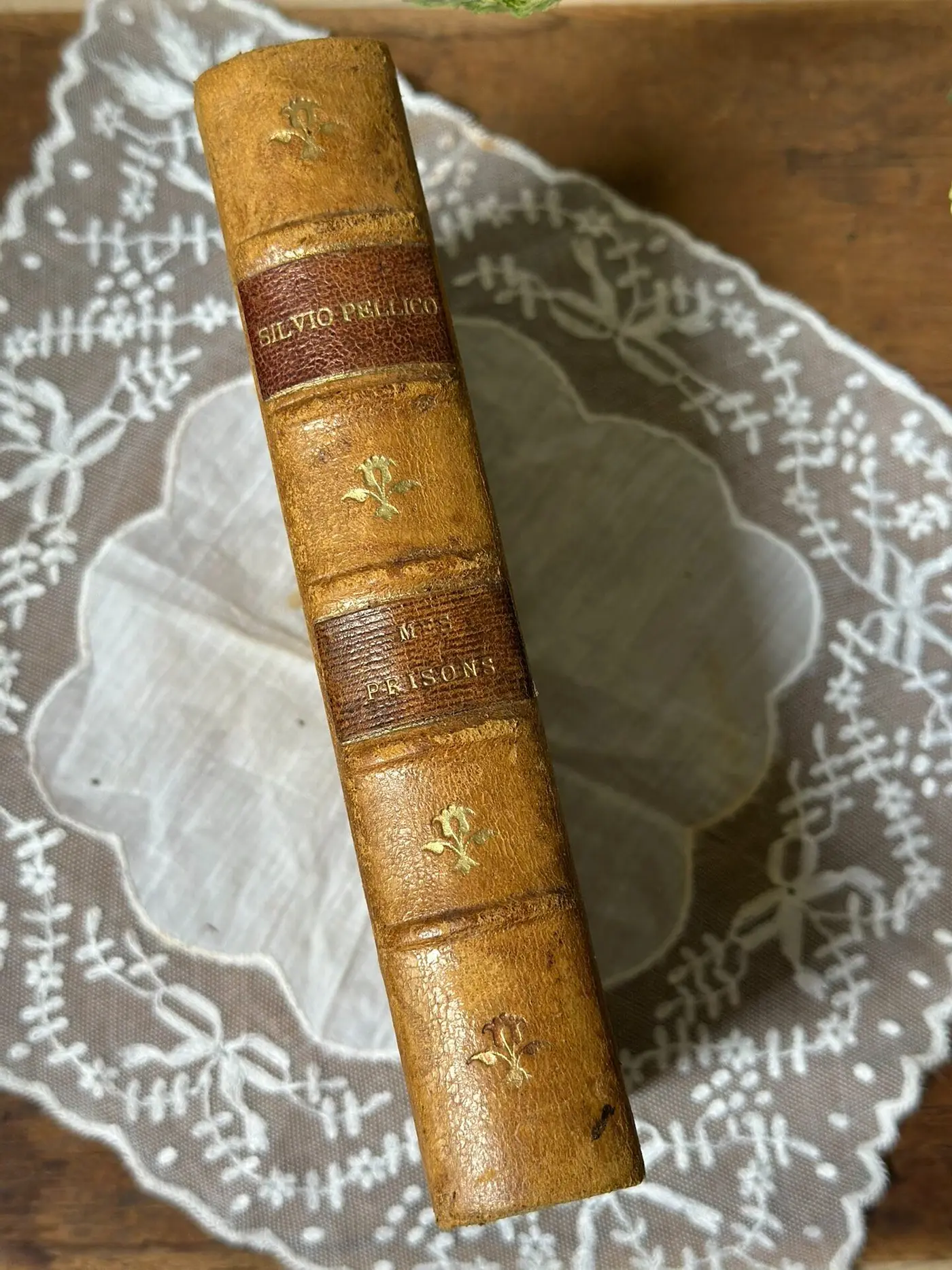 Silvio Pellico — My Prisons, Century-Old French Half-Leather (Paris Edition)