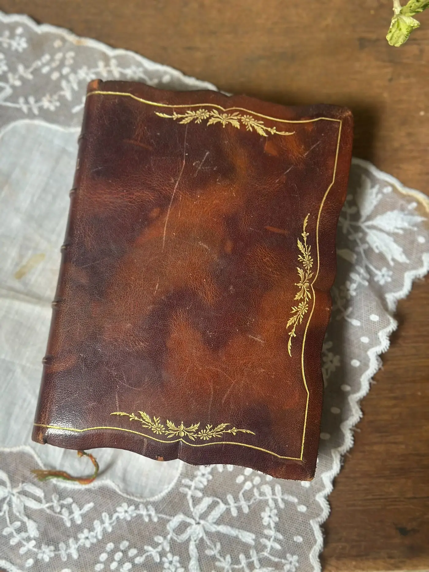 Antique French Leather Missal — Gilt Decoration, Three-Sided Gilt Edges, Dated 18 June 1905