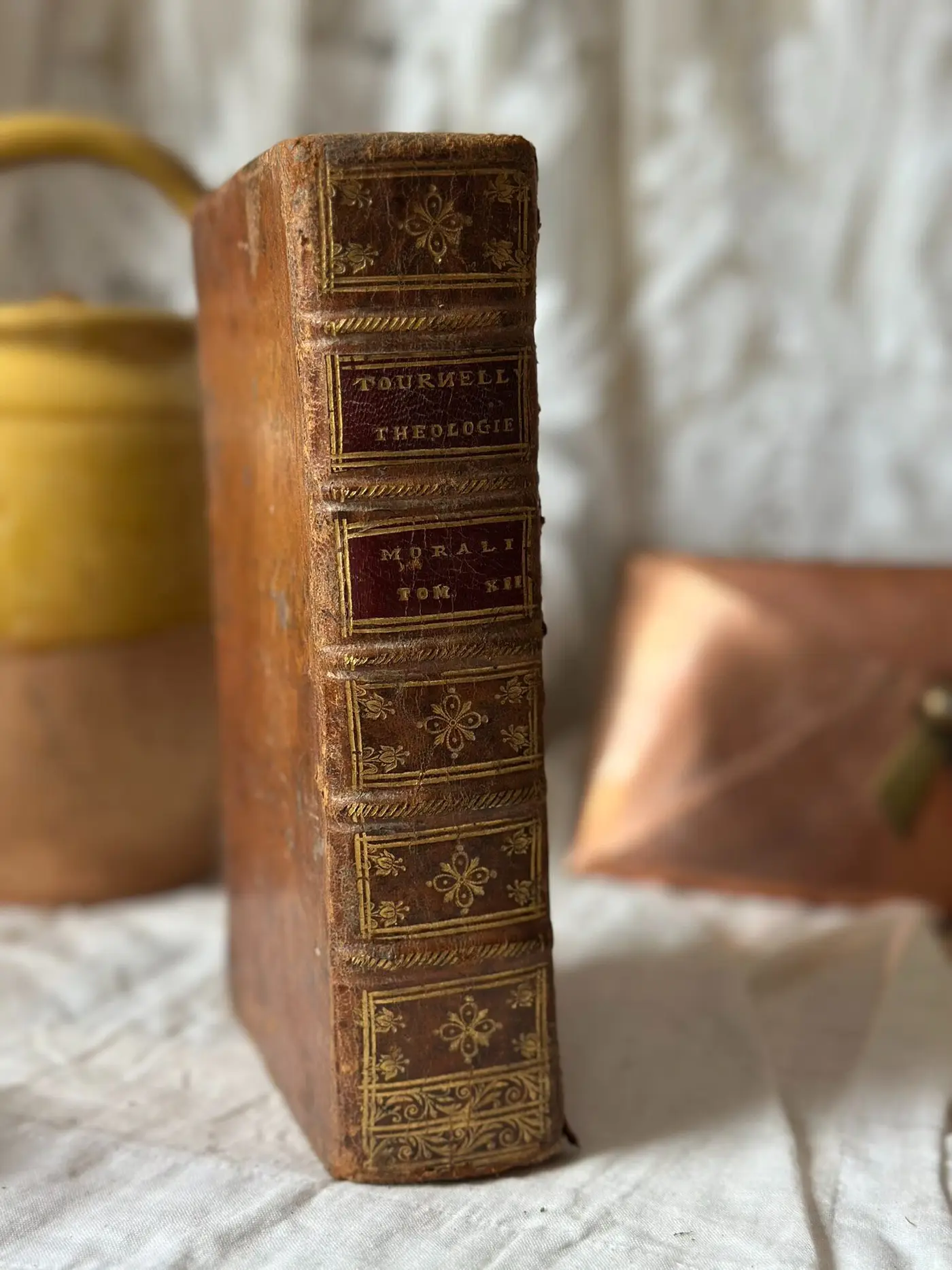 1756 French Latin Volume XII — Paris, Gilt Leather Binding