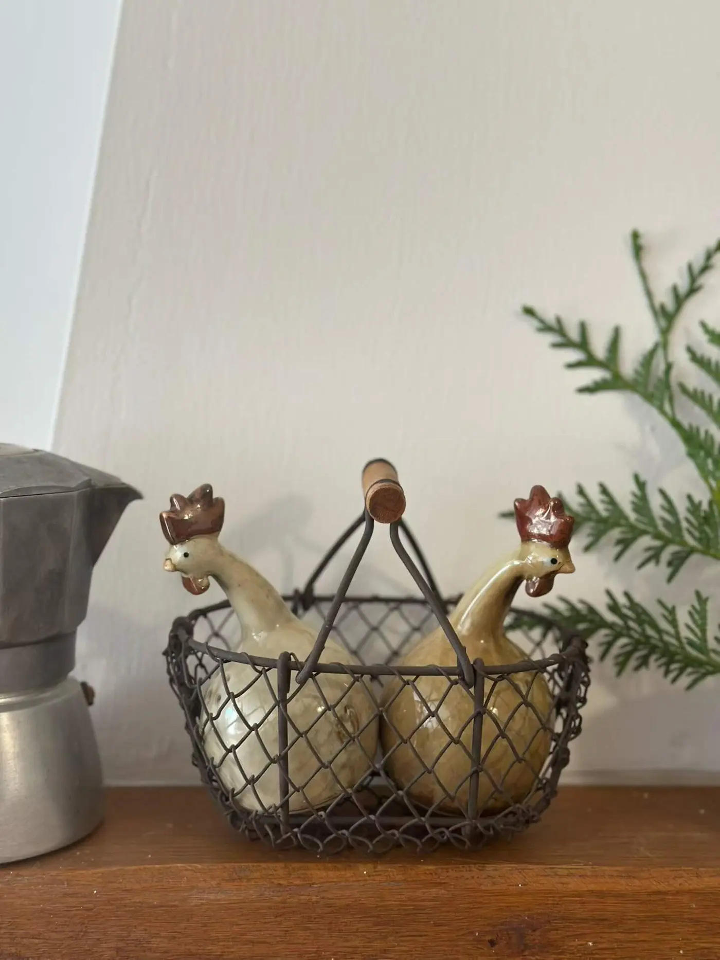 French Vintage Ceramic Chick Salt and Pepper Jar
