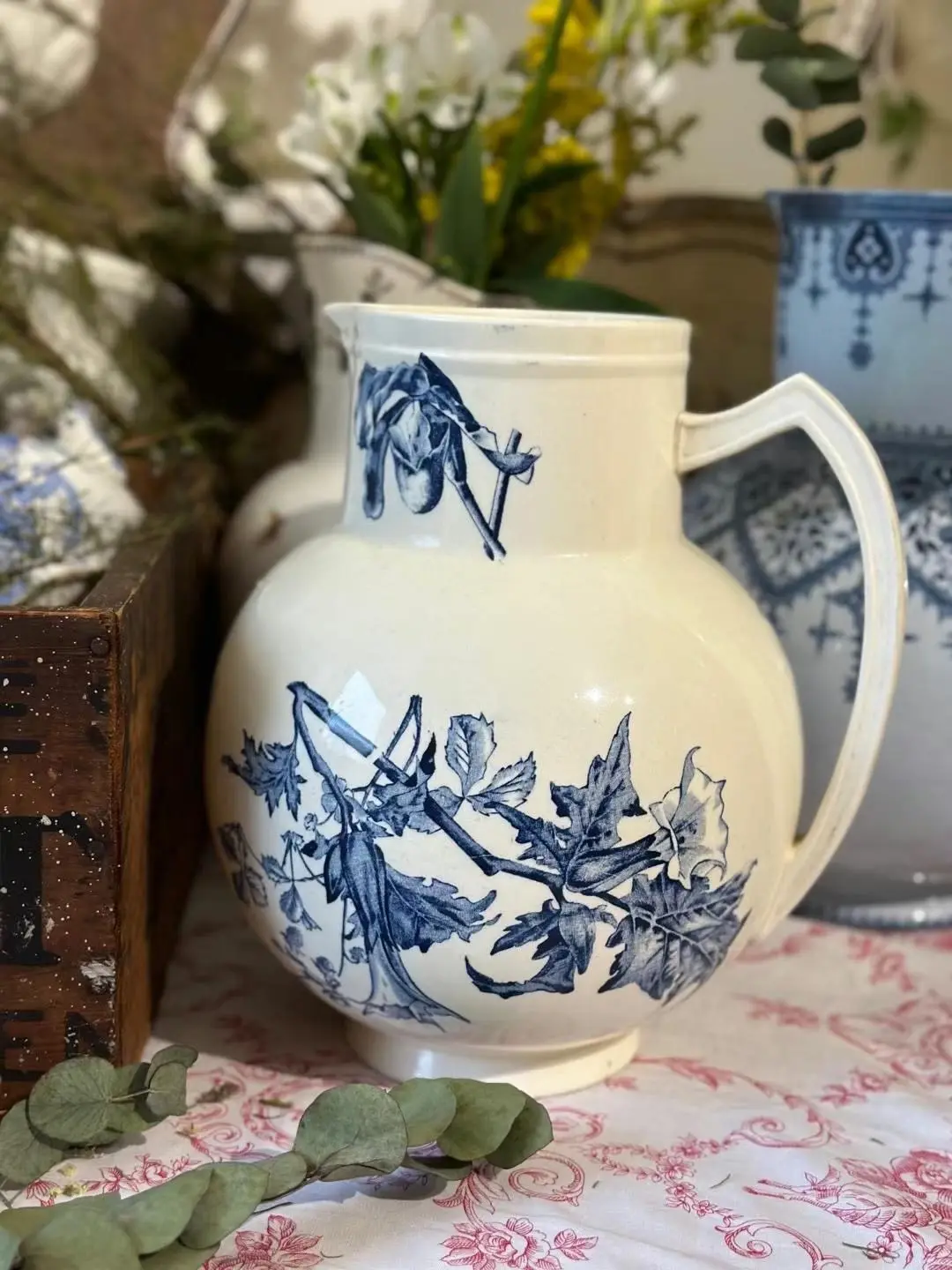 Large French Antique Water Pitcher