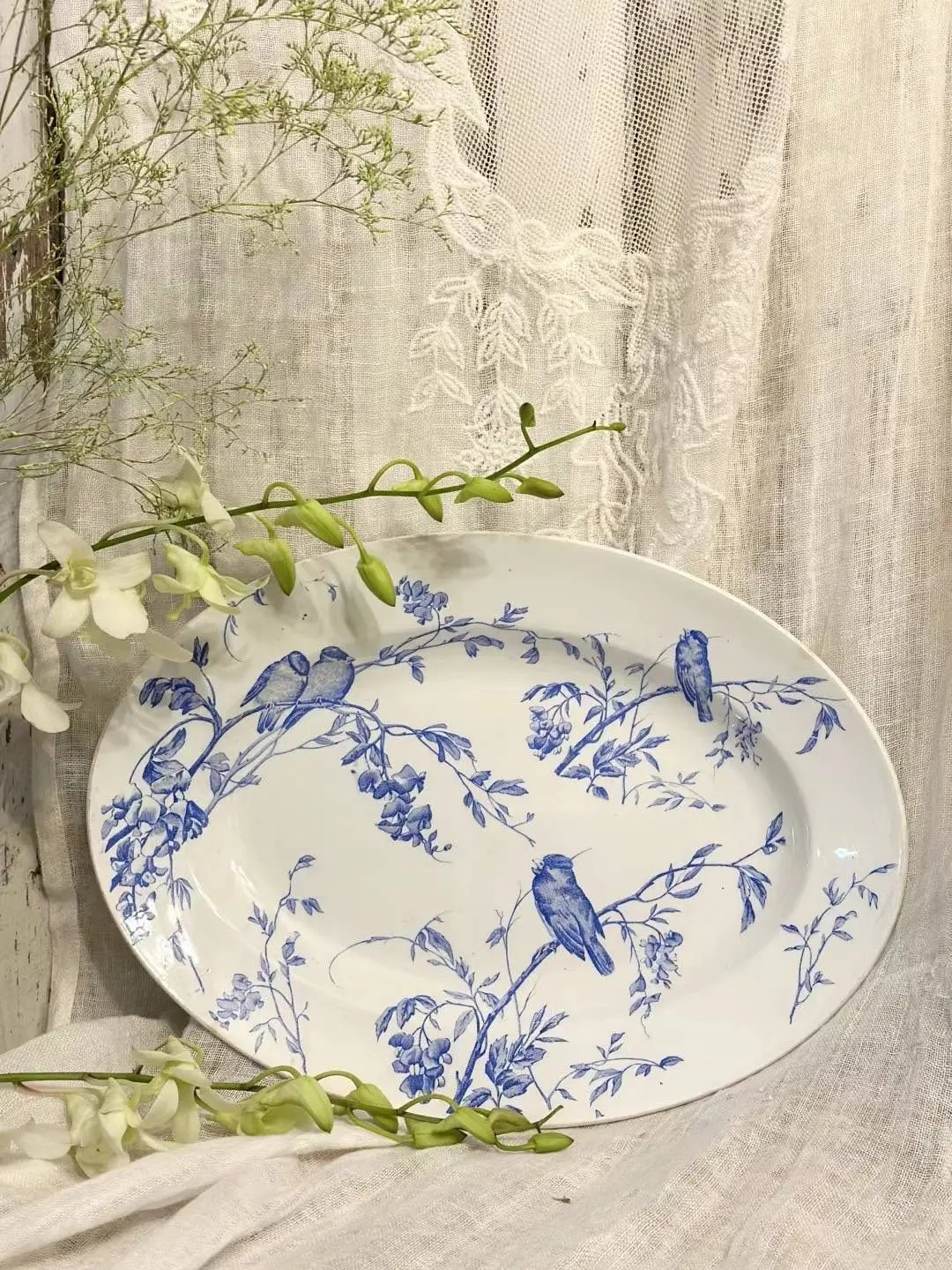 Vintage Choisy-le-Roi Takou Medium Oval Platter, 35 x 25 cm