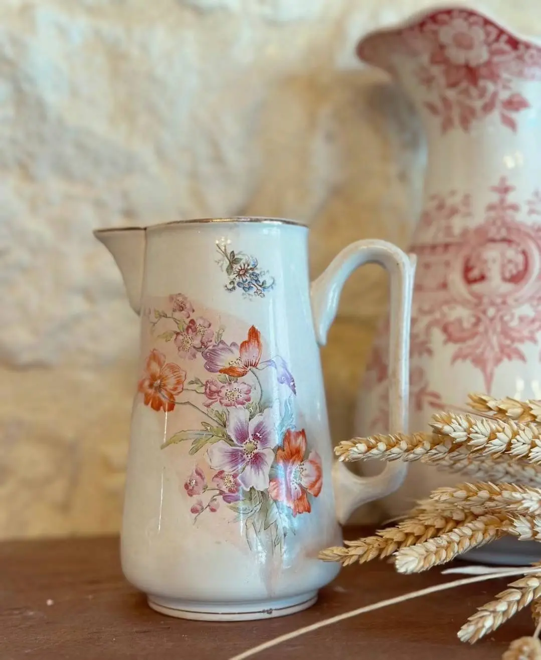 Rare Creil et Montereau Small Water Jug
