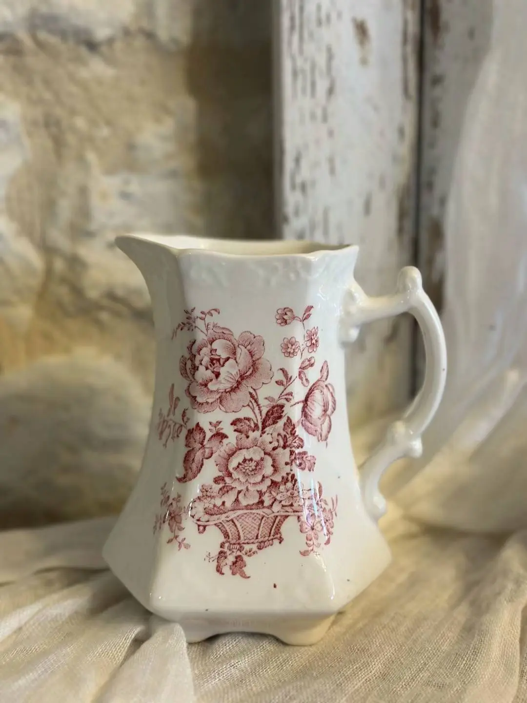 Vintage Staffordshire Small Water Jug (England)