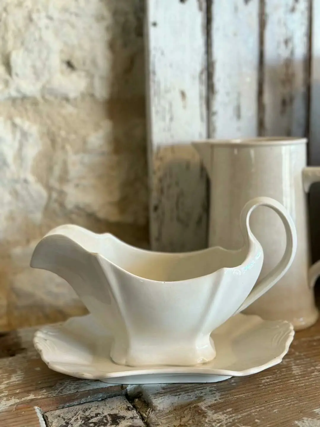 French Vieillard Antique Sauce Boat