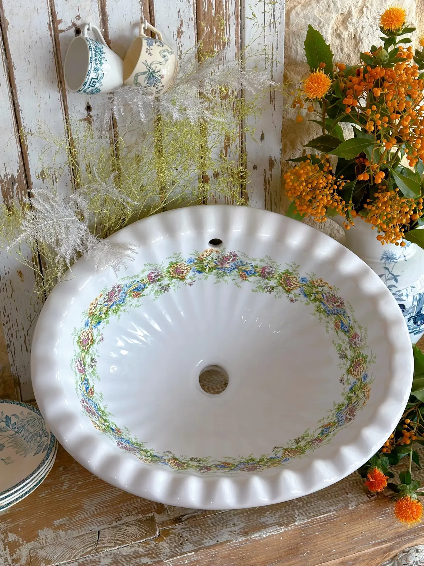 French Vintage Inset Undermount Basin