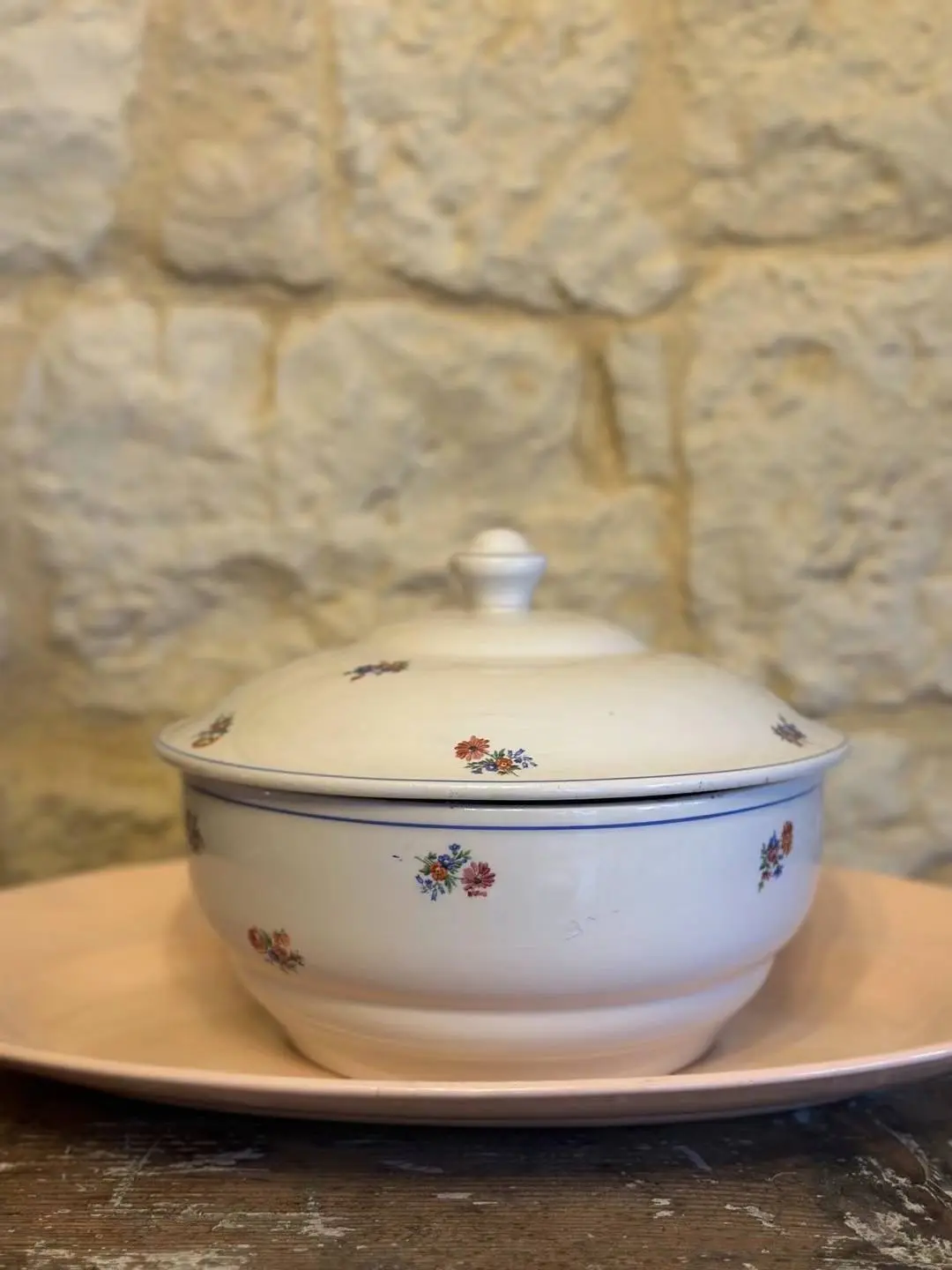 French Vintage Floral Soup Tureen