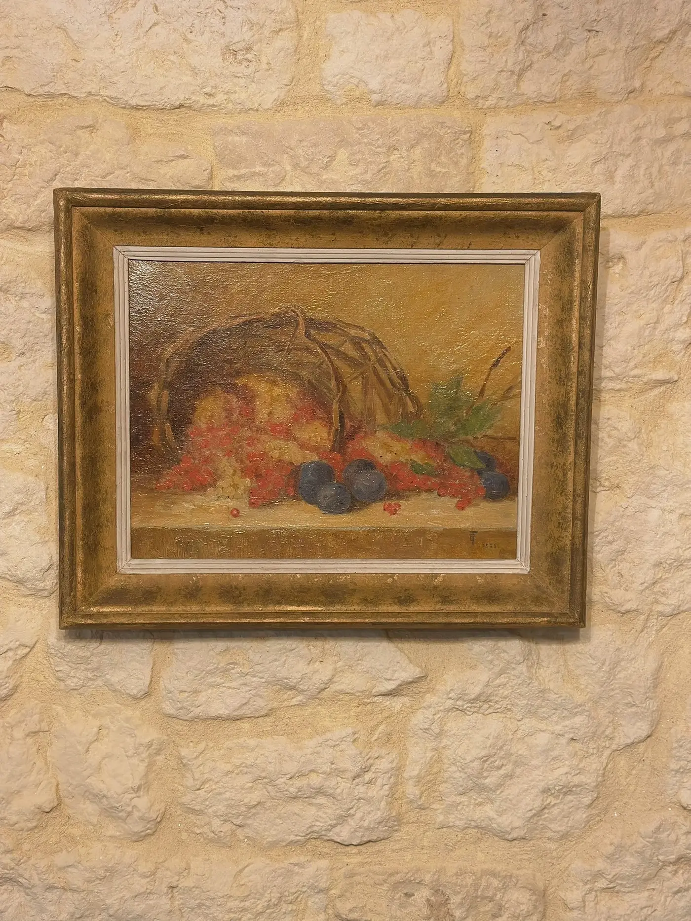 Antique French Still Life Oil Painting, 1925