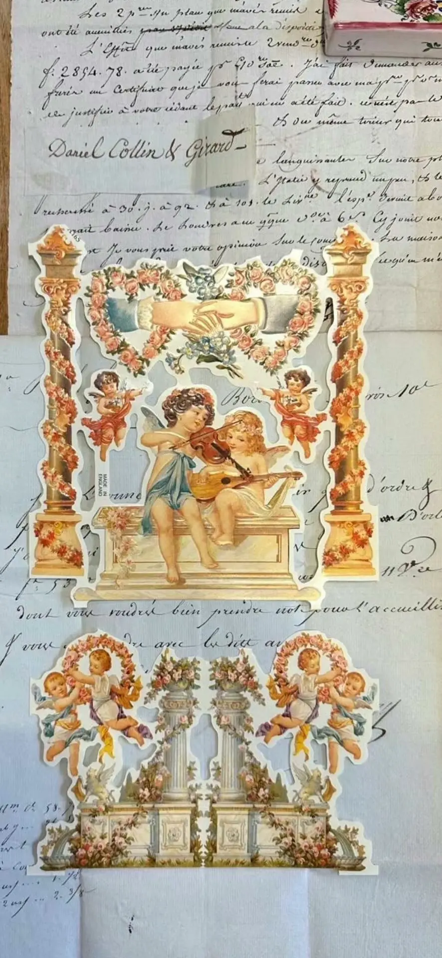 Victorian-Style Vintage Angel Paper Card