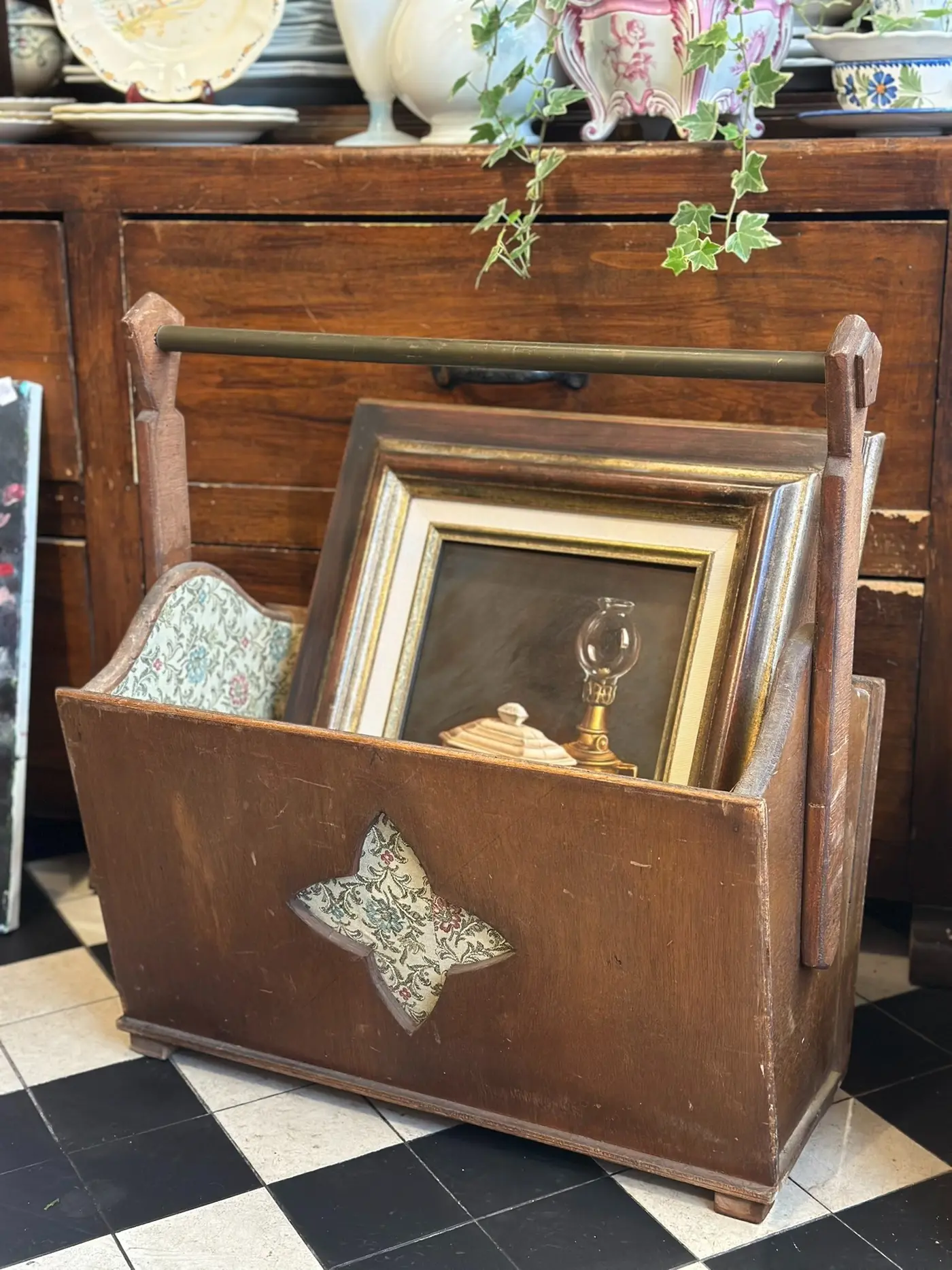French Vintage Newspaper Rack