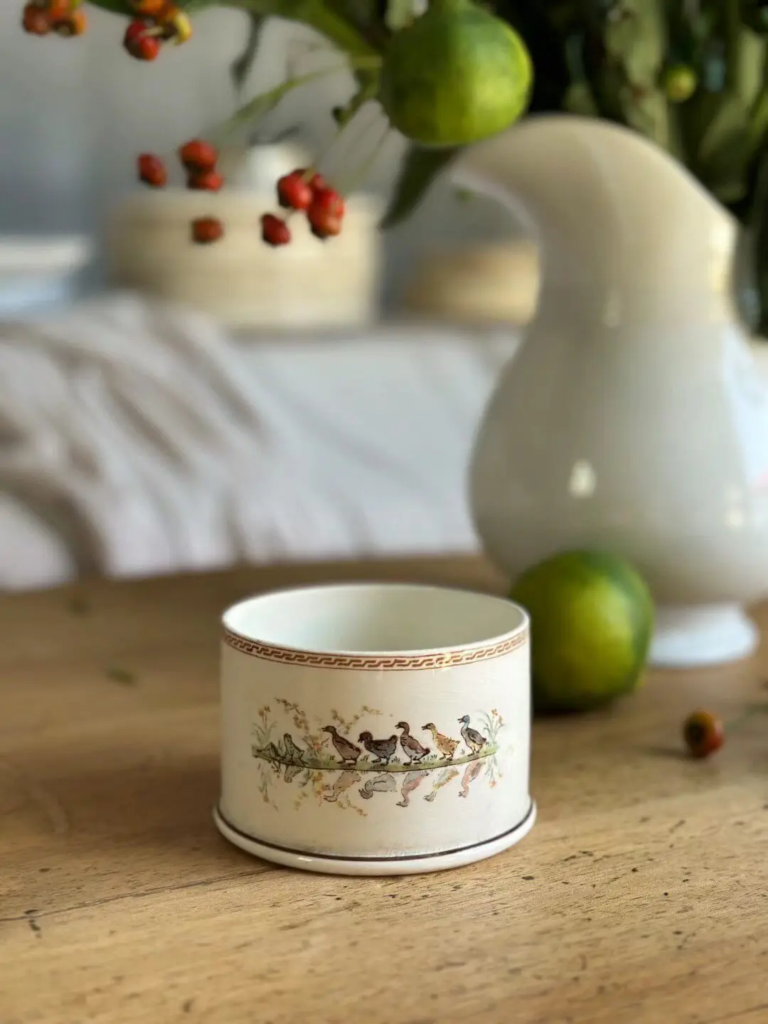 Sarreguemines Richard Children's Small Box — No Lid, Rare