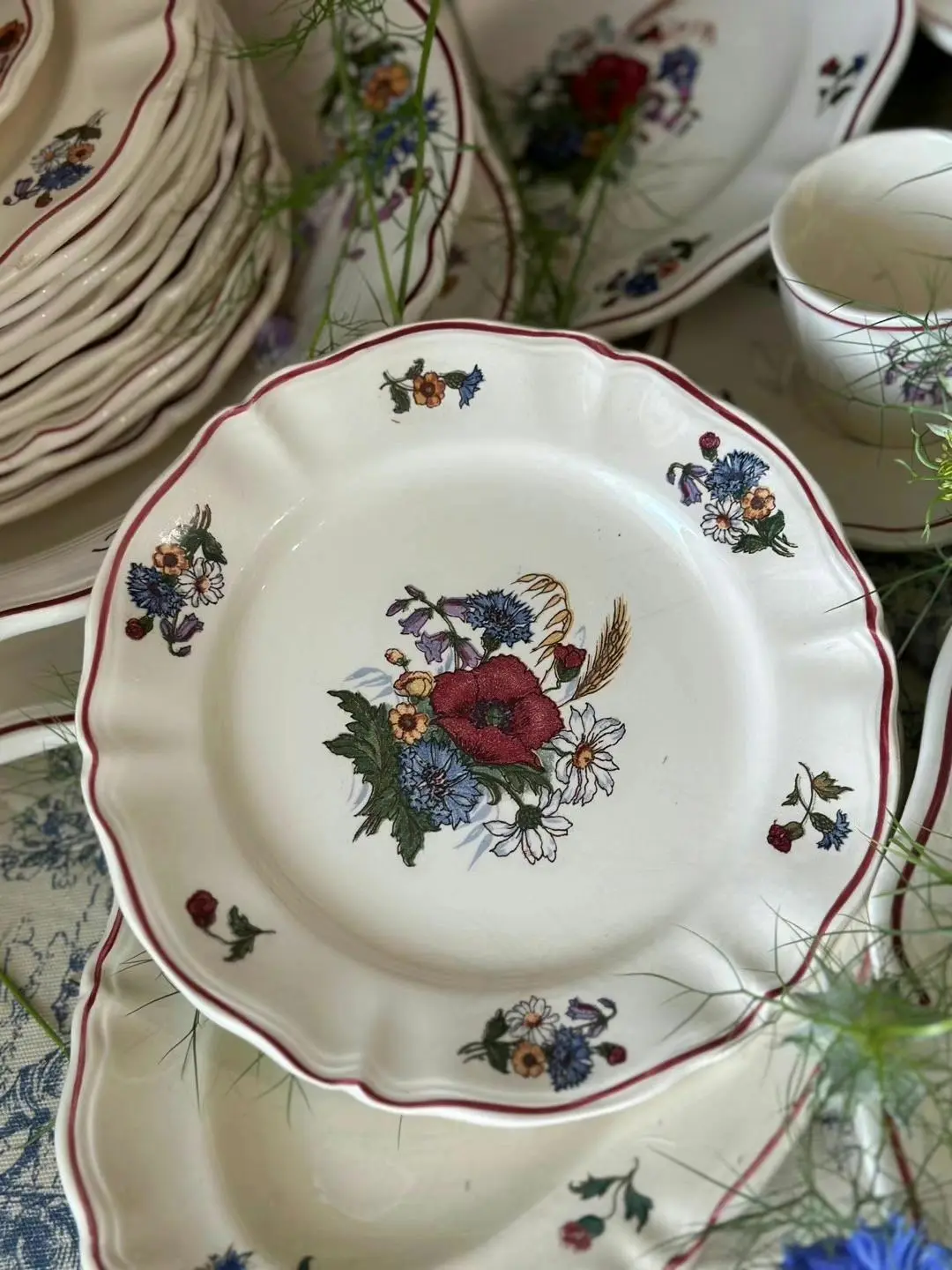 Sarreguemines Country Series Dessert Plate, 20.5 cm