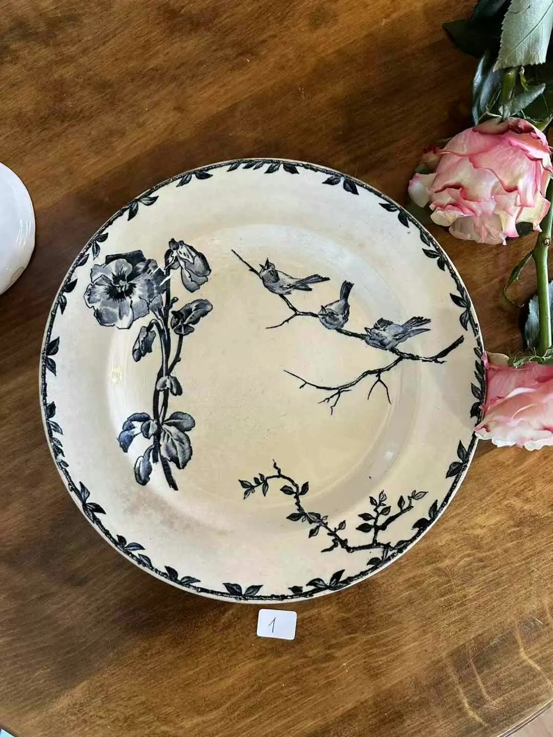 Choisy-le-Roi Vintage Flat Dinner Plate No. 1, 24.5 cm