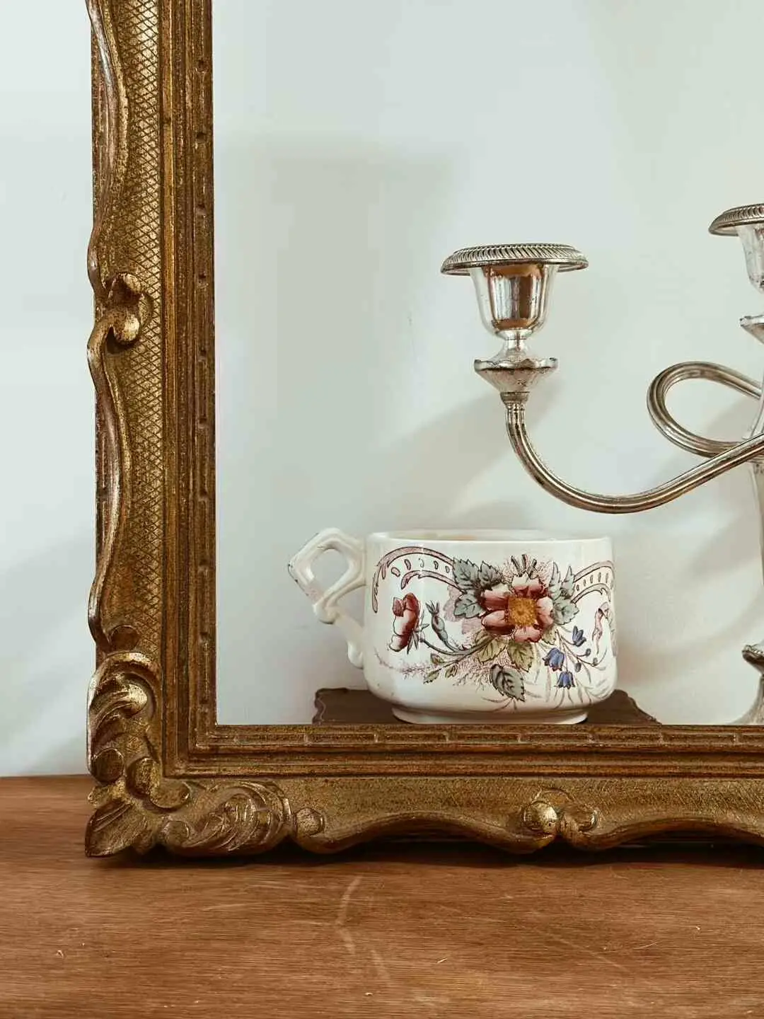 French Vintage Luneville Large Chocolate Mug, 450 ml