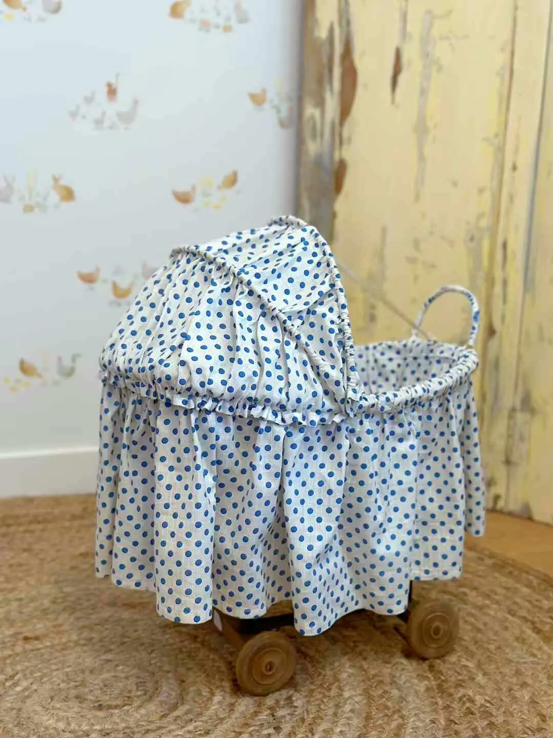 French Vintage Doll Pram — Child Photography Prop