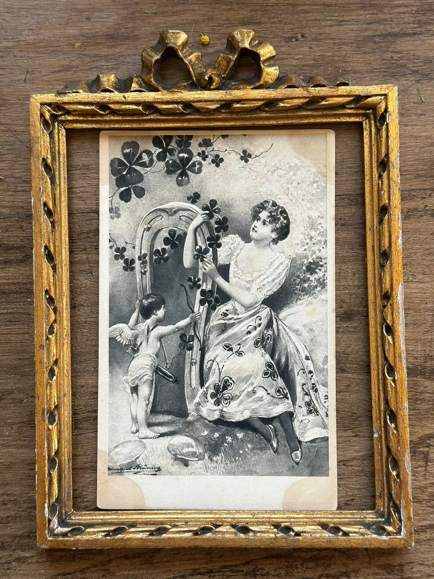 French Antique Angel-Motif Postcard