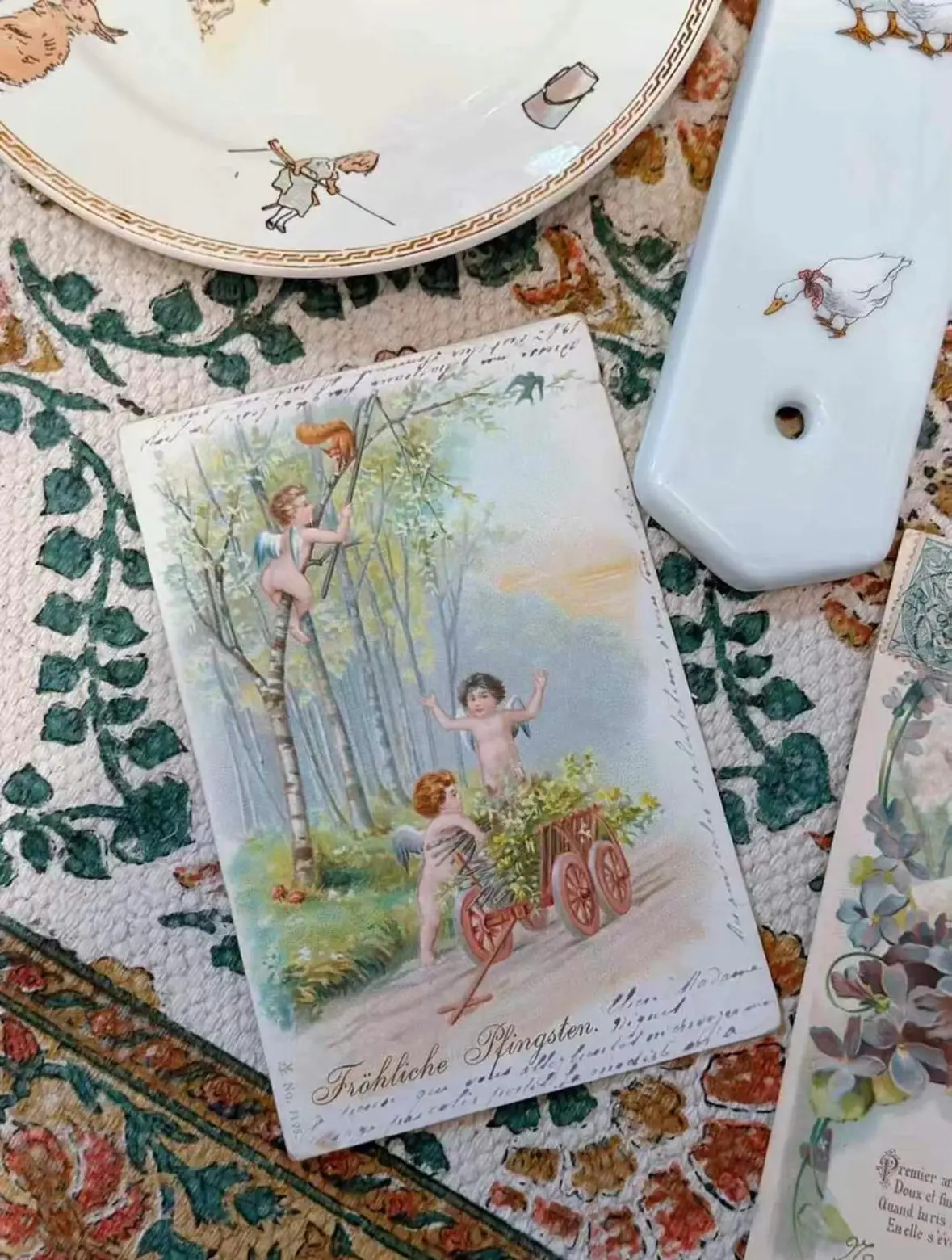 Collection of French Vintage and Antique Postcards